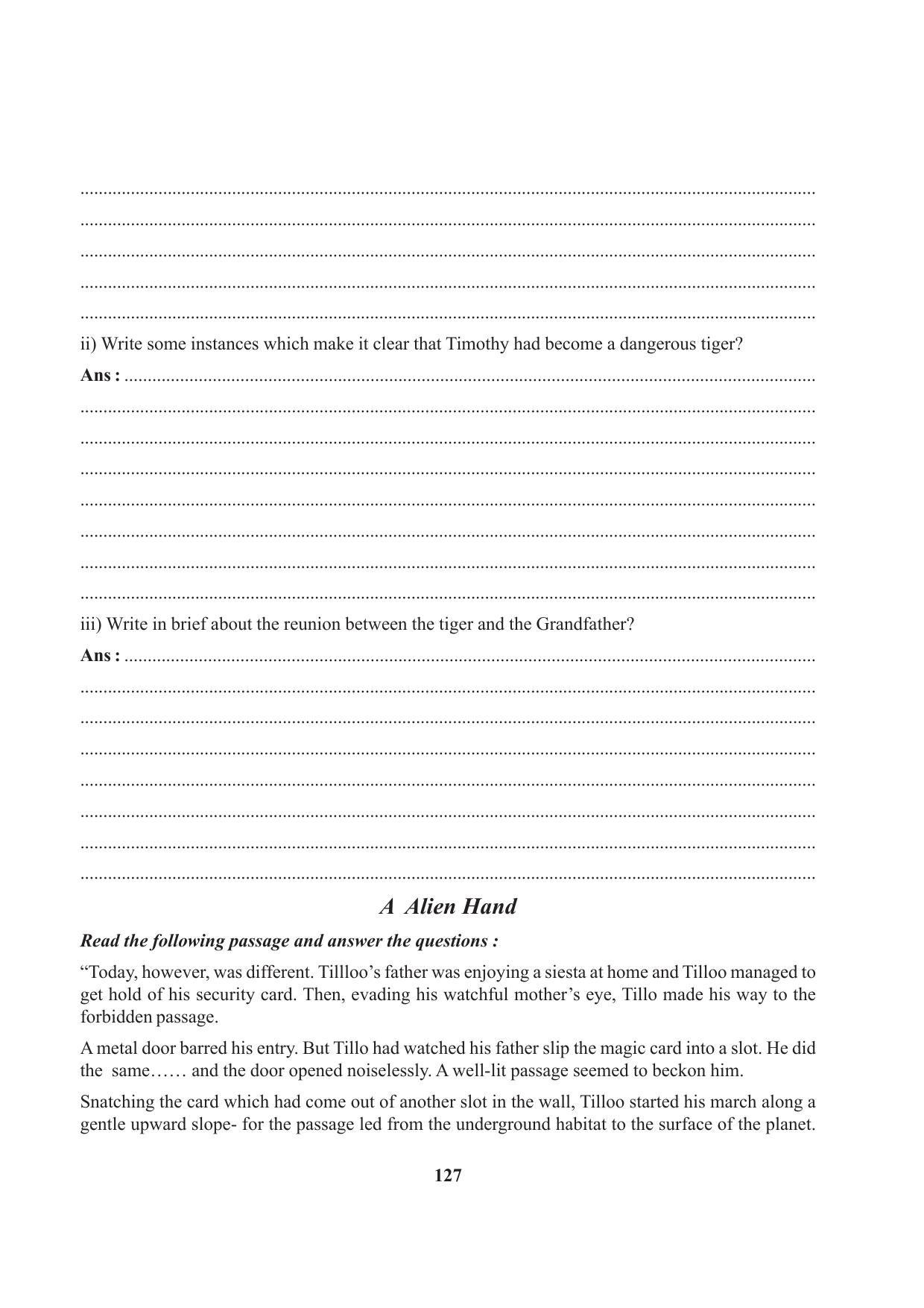 Tripura Board Class 7 English Workbooks - Page 127