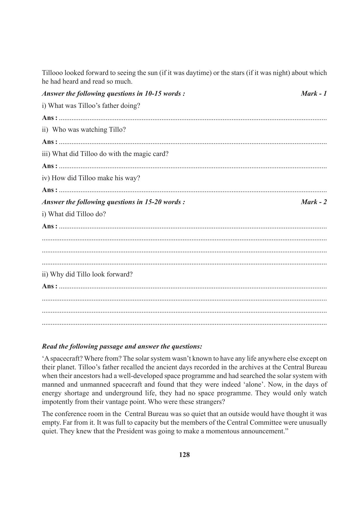 Tripura Board Class 7 English Workbooks - Page 128