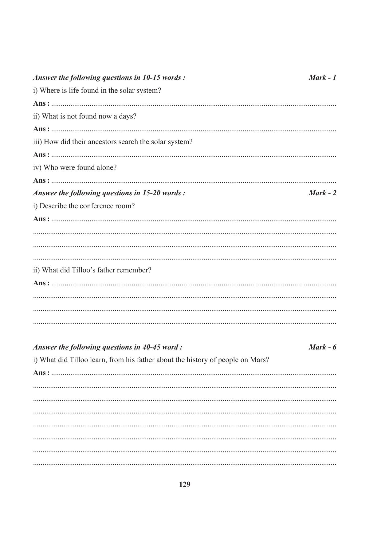Tripura Board Class 7 English Workbooks - Page 129