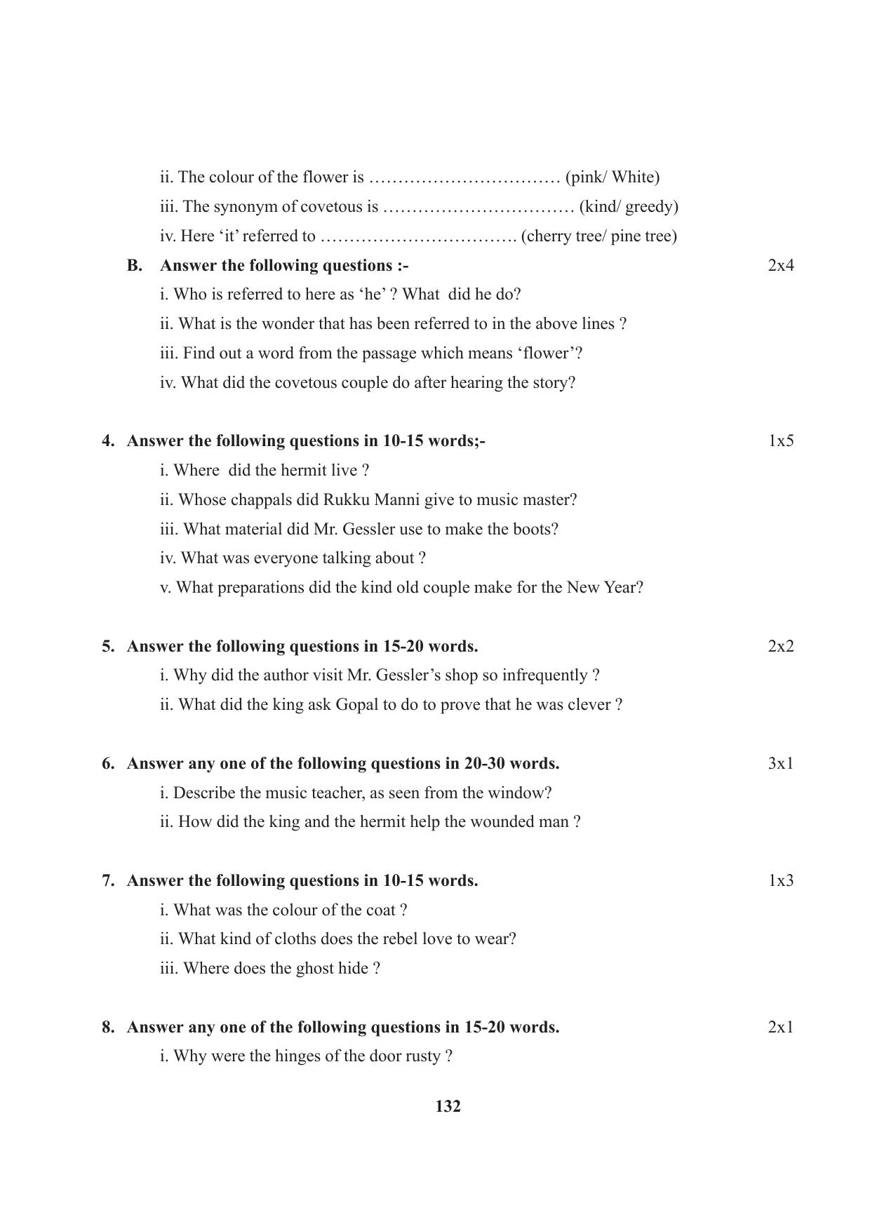 Tripura Board Class 7 English Workbooks - Page 132