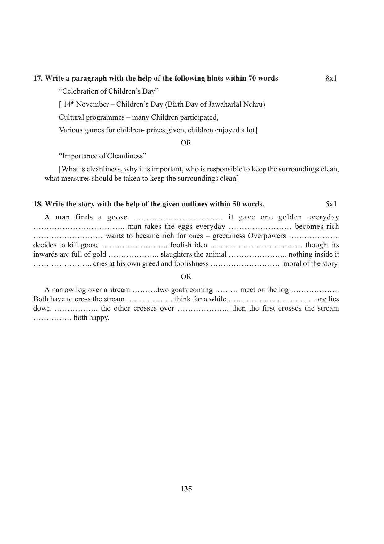 Tripura Board Class 7 English Workbooks - Page 135