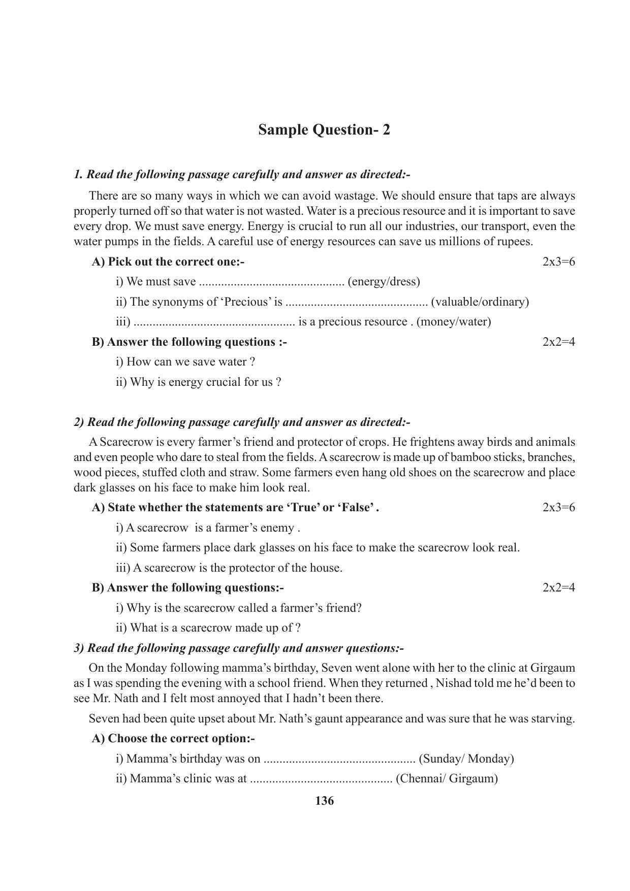 Tripura Board Class 7 English Workbooks - Page 136