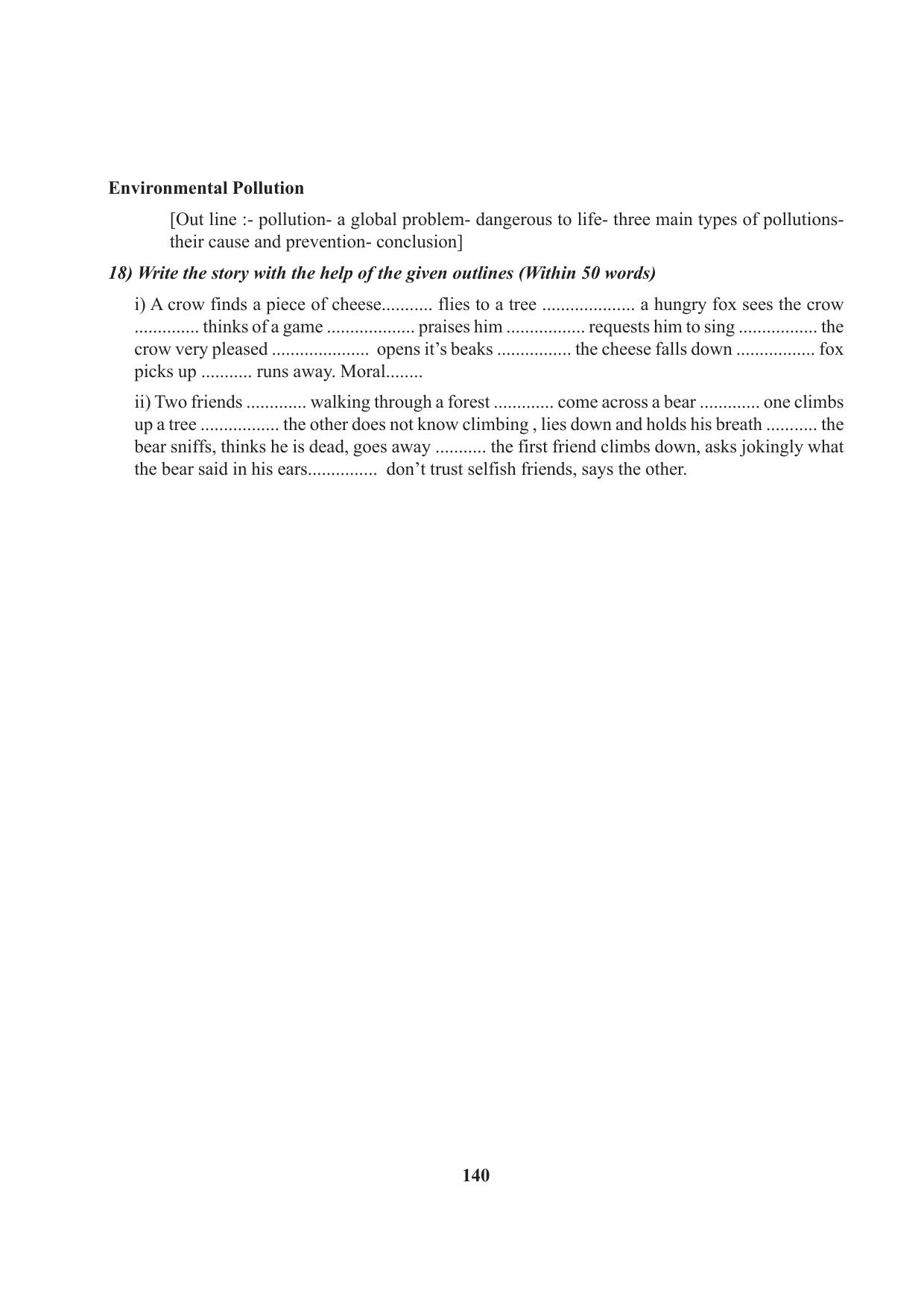 Tripura Board Class 7 English Workbooks - Page 140
