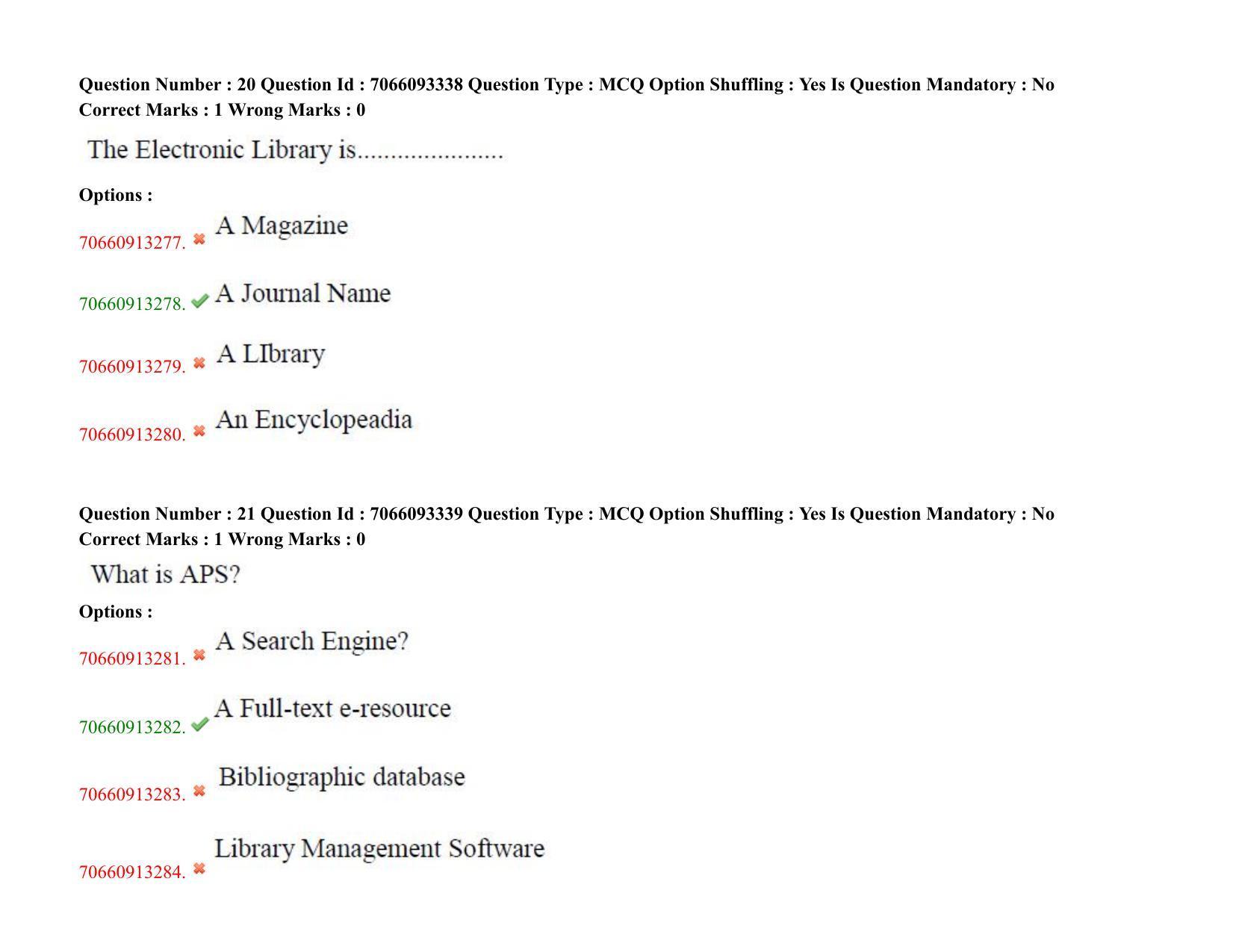 TS CPGET 2020 Master of Library and Information Science (M.L.I.Sc) 1 year  course (Shift 1) Question Paper with Answer Key - Page 13