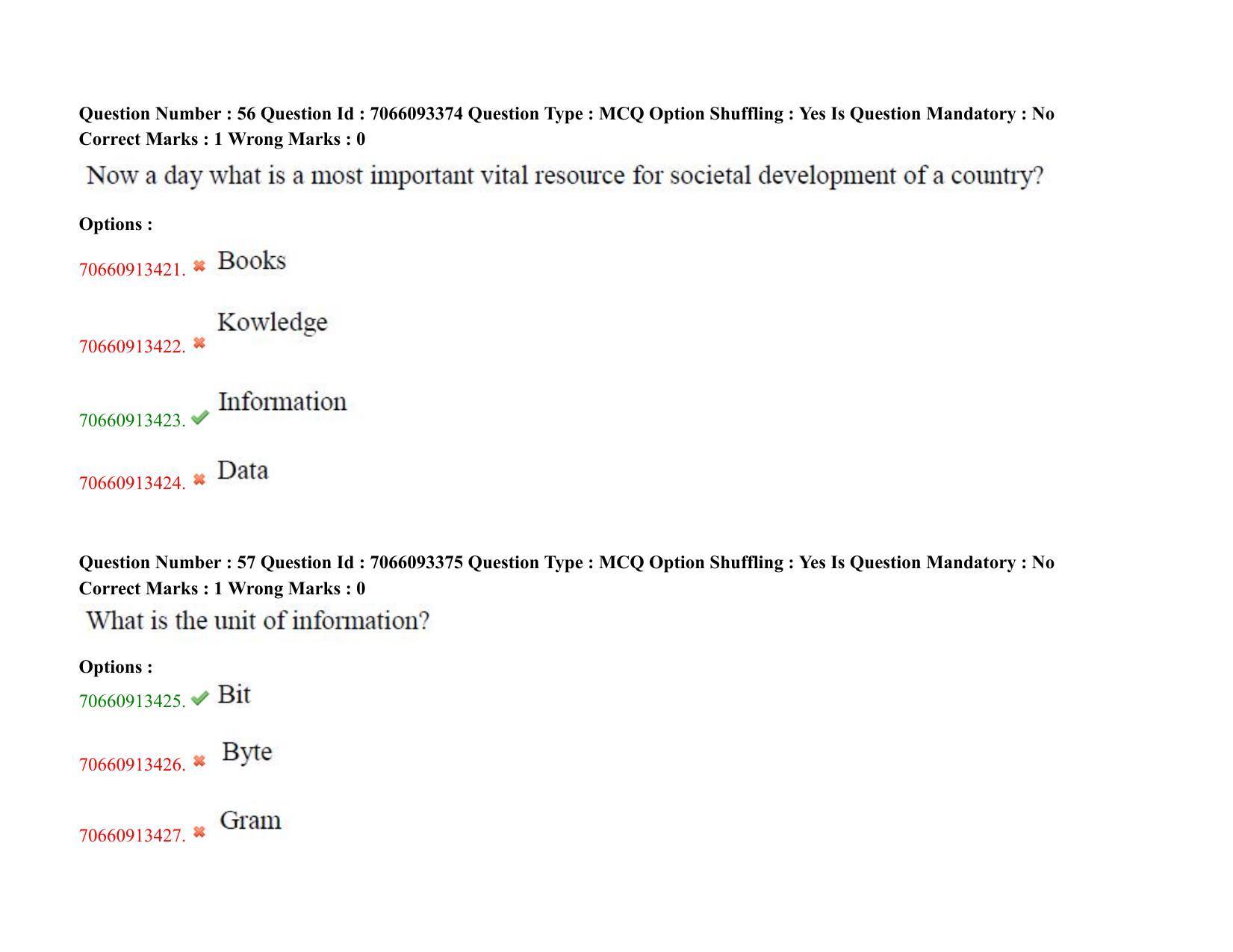 TS CPGET 2020 Master of Library and Information Science (M.L.I.Sc) 1 year  course (Shift 1) Question Paper with Answer Key - Page 32
