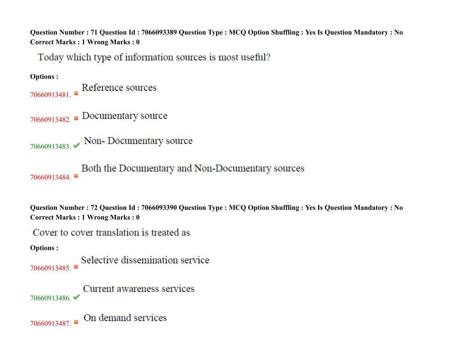 TS CPGET 2020 Master of Library and Information Science (M.L.I.Sc) 1 year  course (Shift 1) Question Paper with Answer Key - Page 40