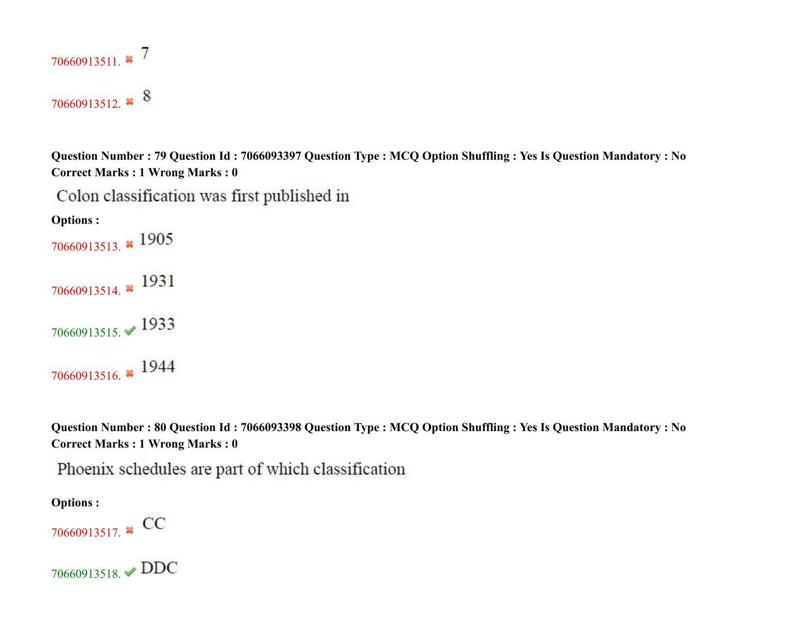 TS CPGET 2020 Master of Library and Information Science (M.L.I.Sc) 1 year  course (Shift 1) Question Paper with Answer Key - Page 44