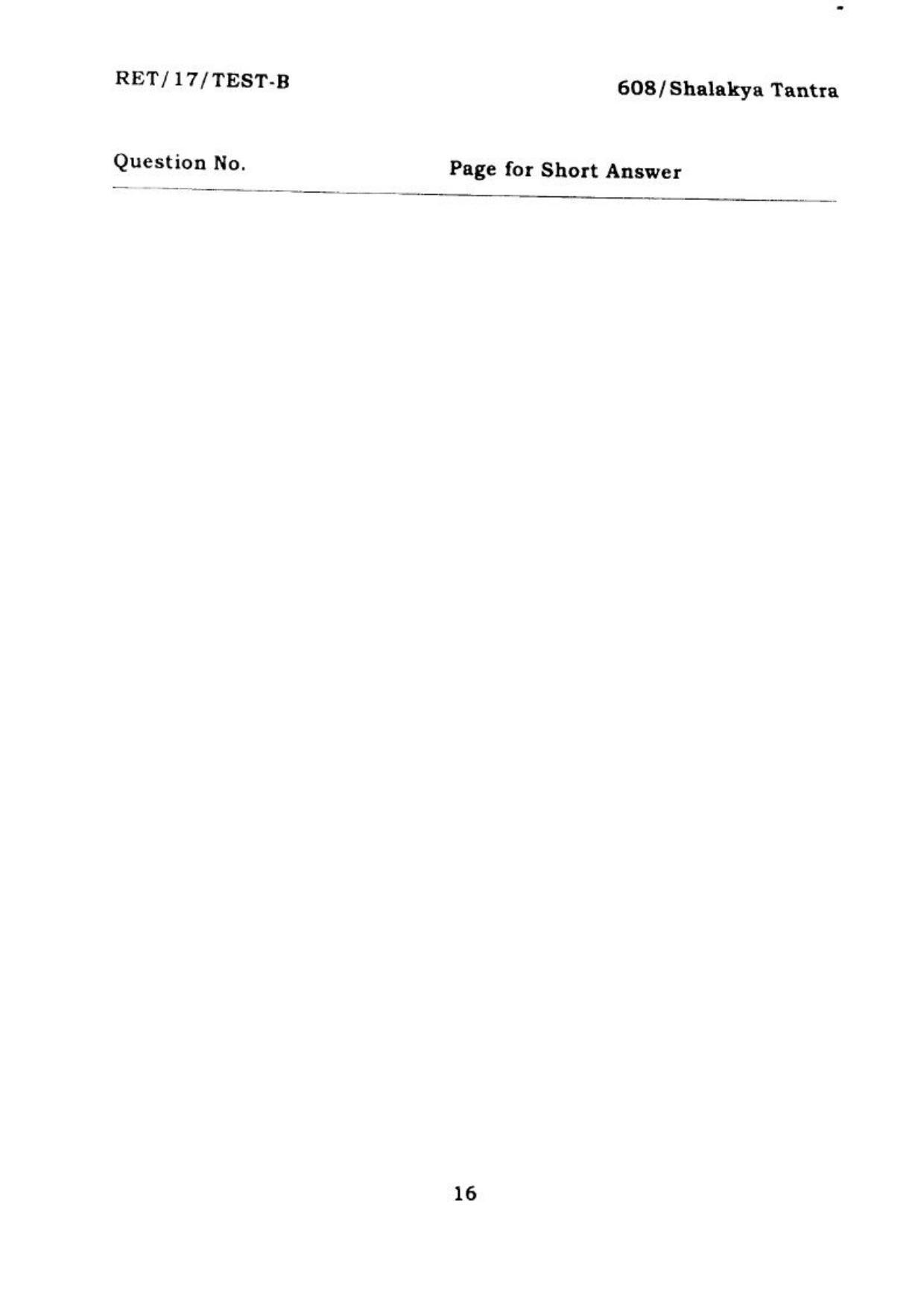 BHU RET SHALAKYA TANTRA  2017 Question Paper - Page 17