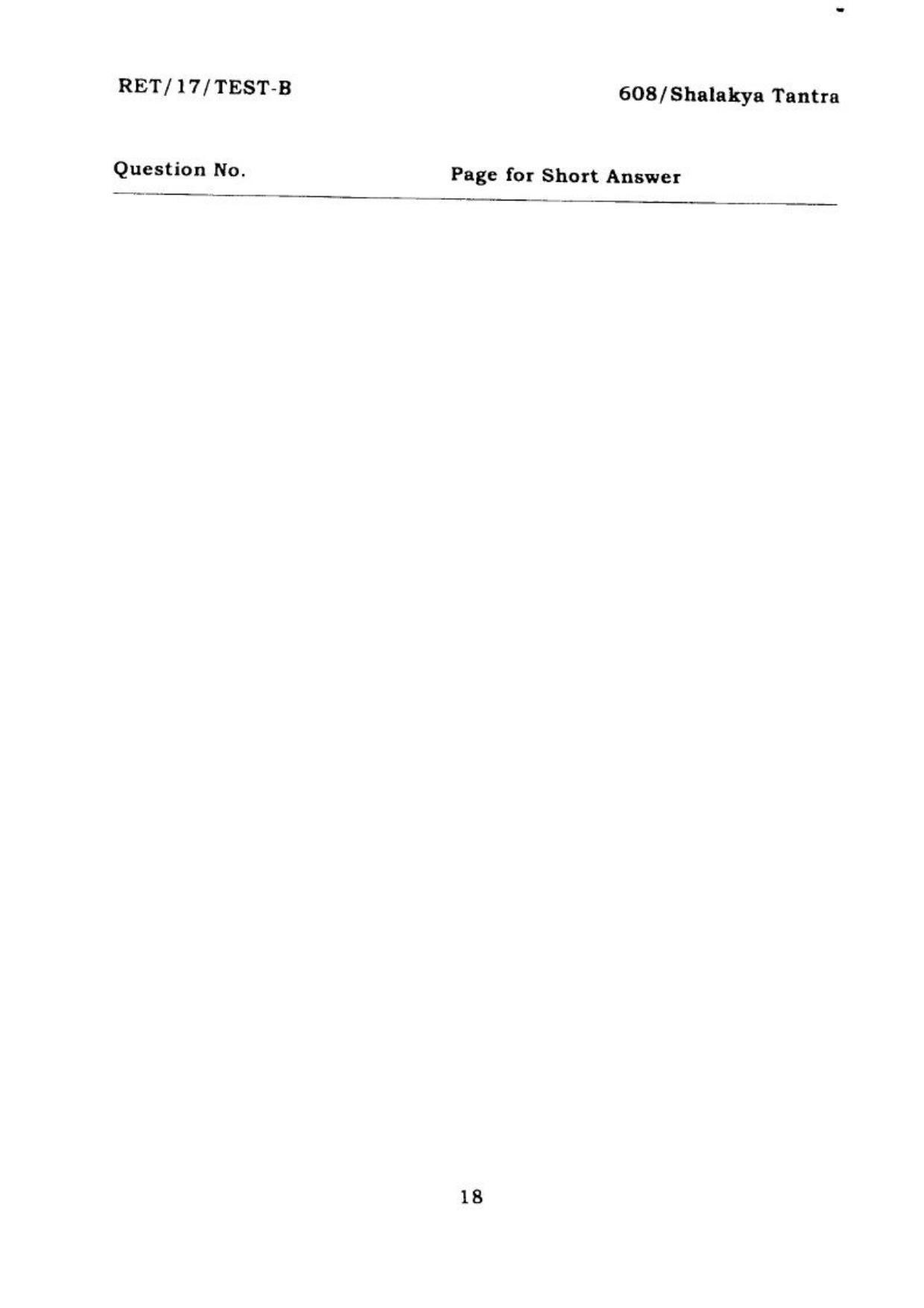 BHU RET SHALAKYA TANTRA  2017 Question Paper - Page 19