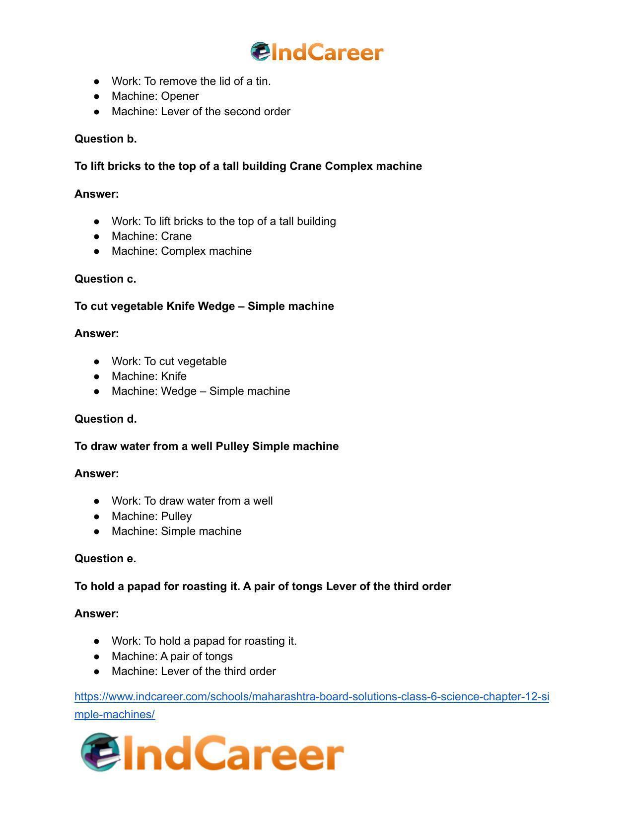 Maharashtra Board Solutions Class 6-Science: Chapter 12- Simple Machines - Page 4