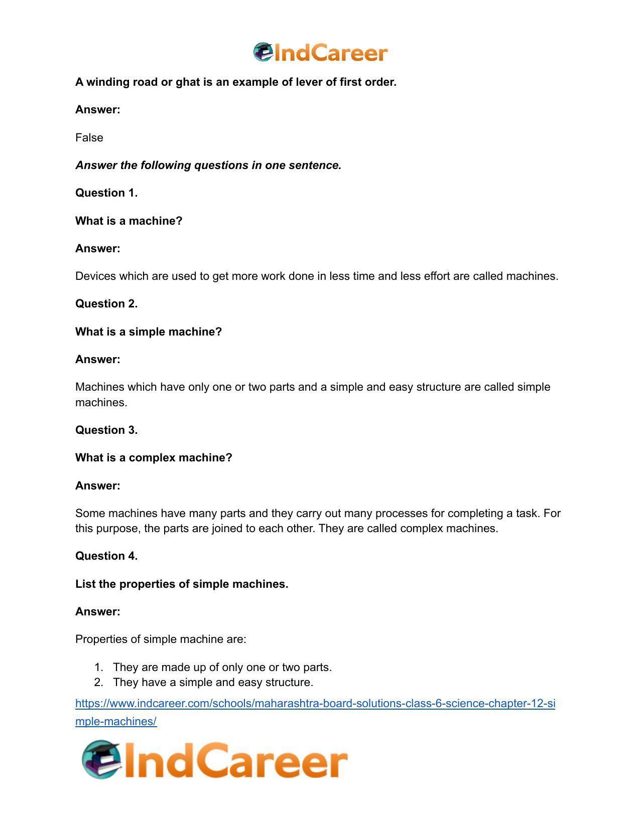 Maharashtra Board Solutions Class 6-Science: Chapter 12- Simple Machines - Page 13