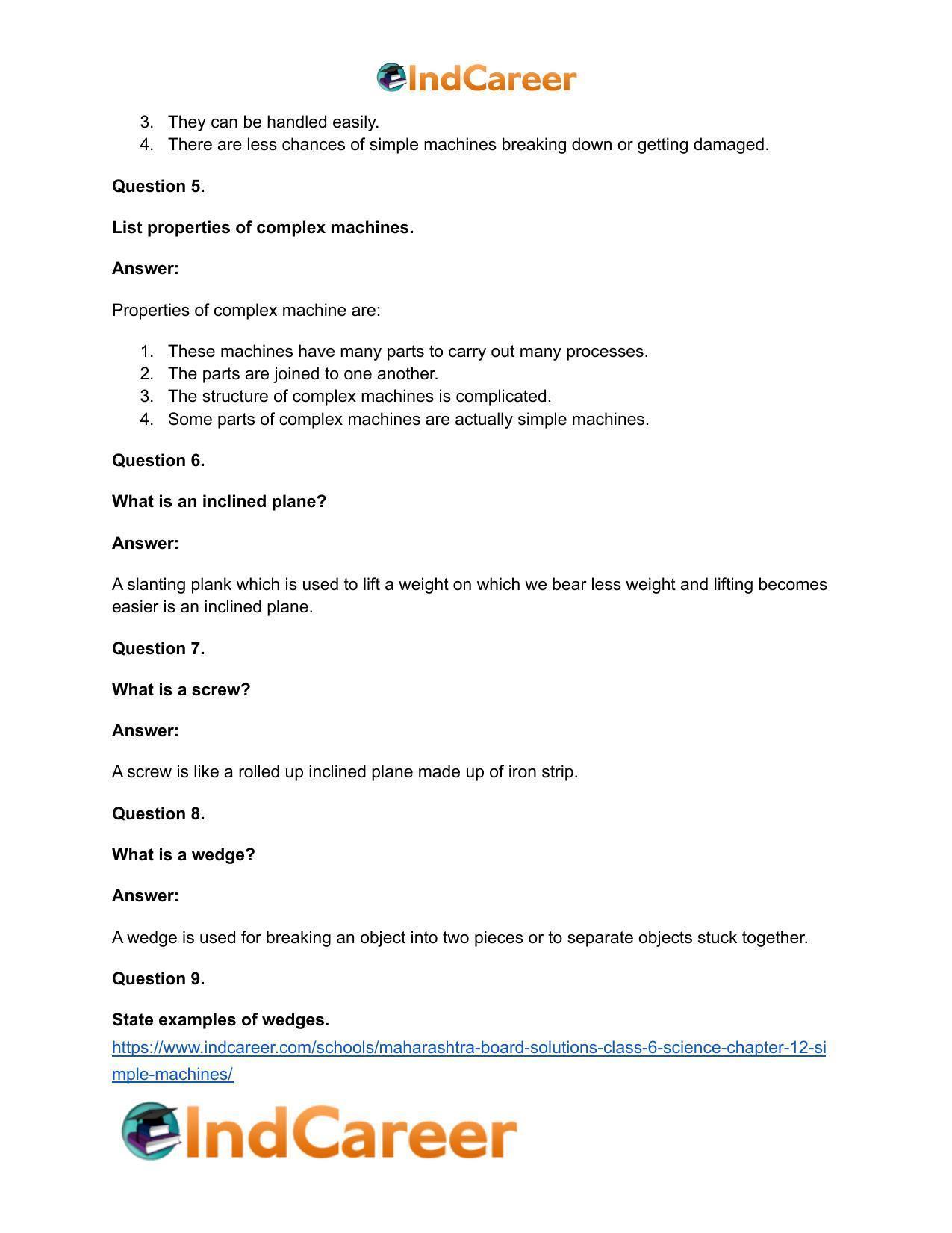 Maharashtra Board Solutions Class 6-Science: Chapter 12- Simple Machines - Page 14