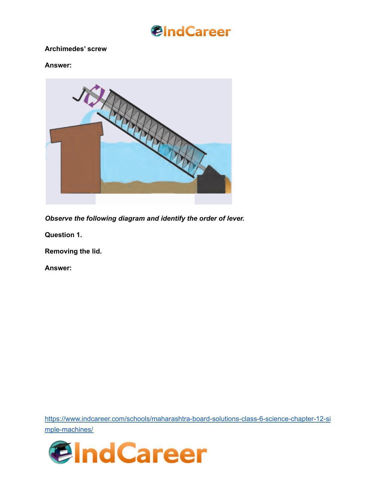 Maharashtra Board Solutions Class 6-Science: Chapter 12- Simple Machines - Page 19