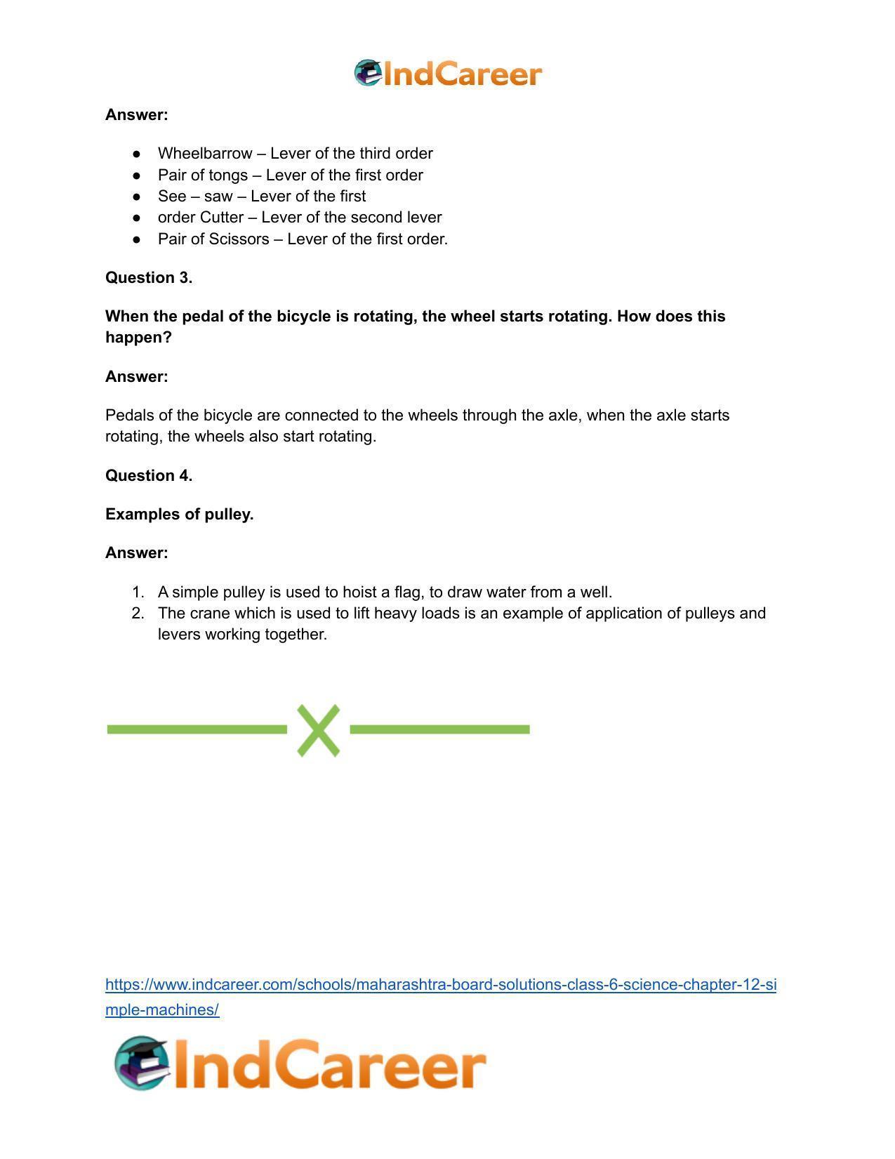 Maharashtra Board Solutions Class 6-Science: Chapter 12- Simple Machines - Page 27