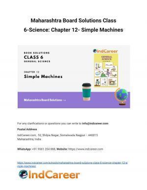 Maharashtra Board Solutions Class 6-Science: Chapter 12- Simple Machines