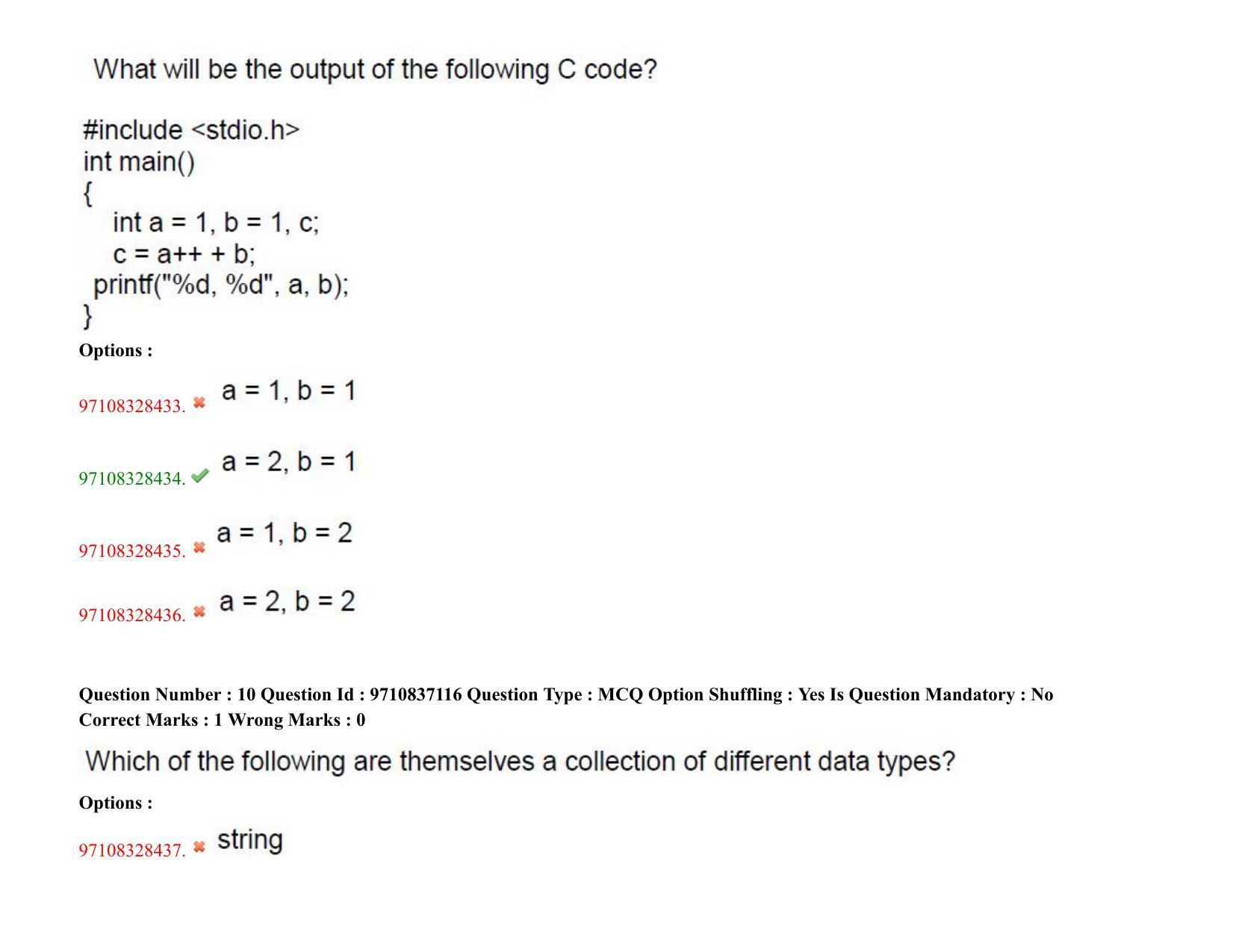 TS CPGET 2020 M.Sc. Computer Science (Shift 2) Question Paper with Answer Key - Page 7