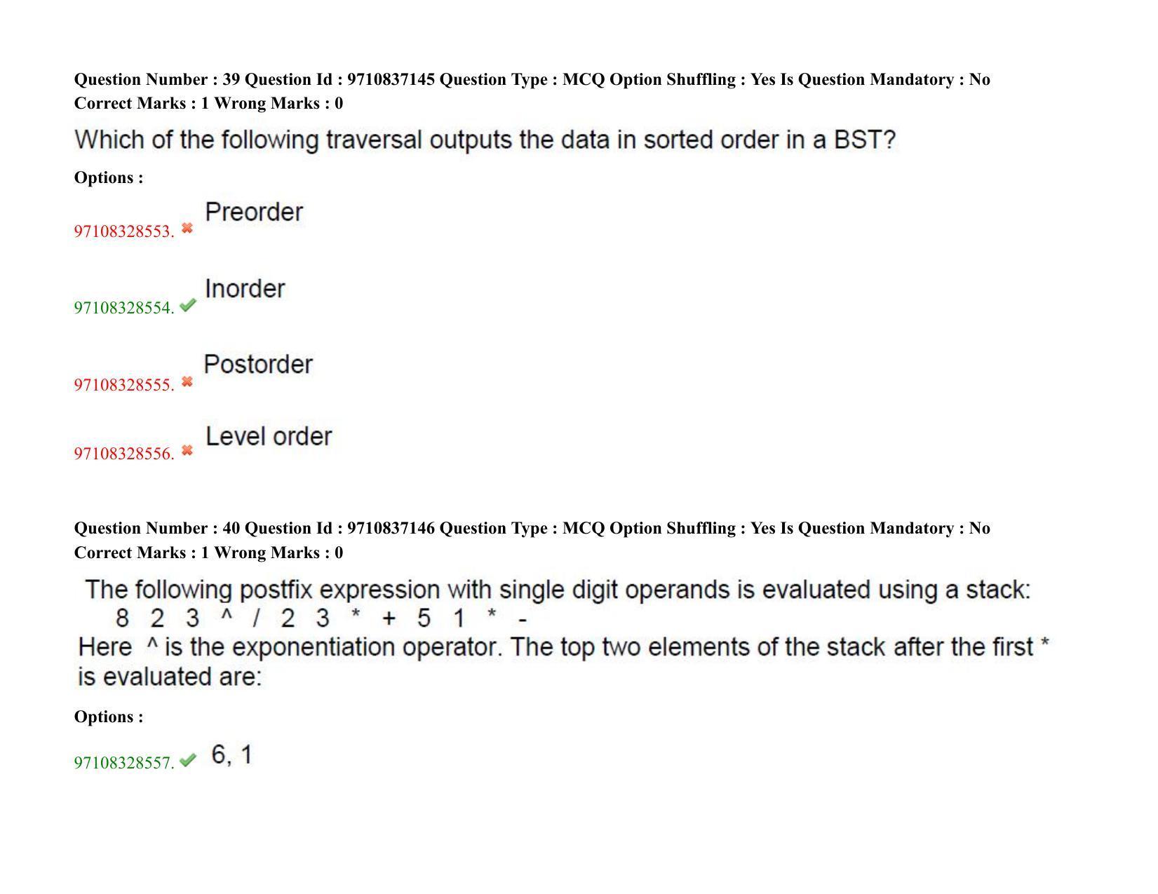 TS CPGET 2020 M.Sc. Computer Science (Shift 2) Question Paper with Answer Key - Page 29