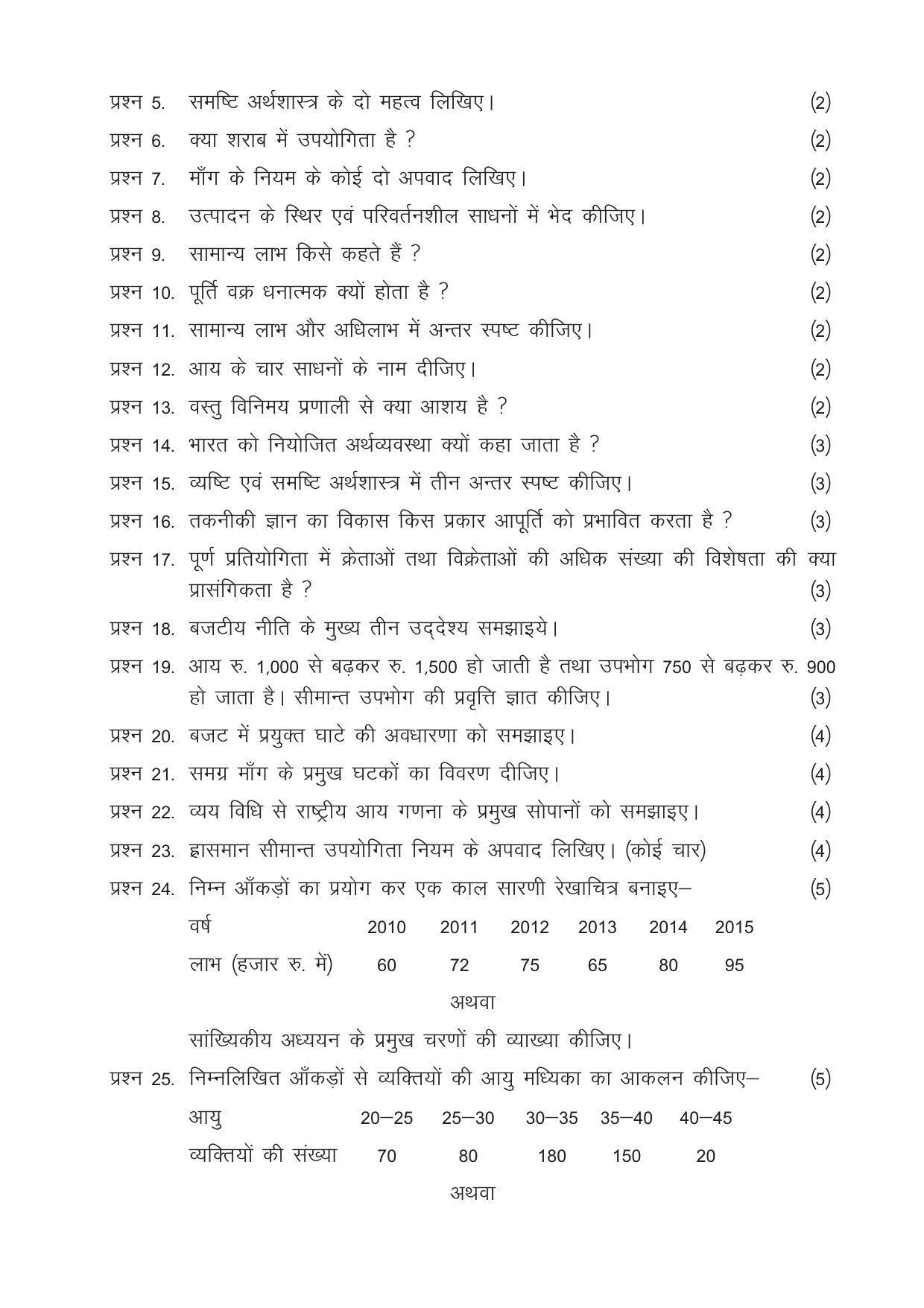 CGSOS Class 12 Model Question Paper - Economics - IV - Page 3