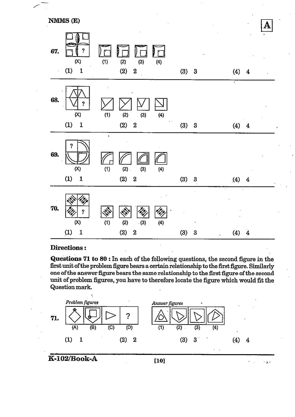 NMMS Question Papers March 2022 (English Medium) - Page 10