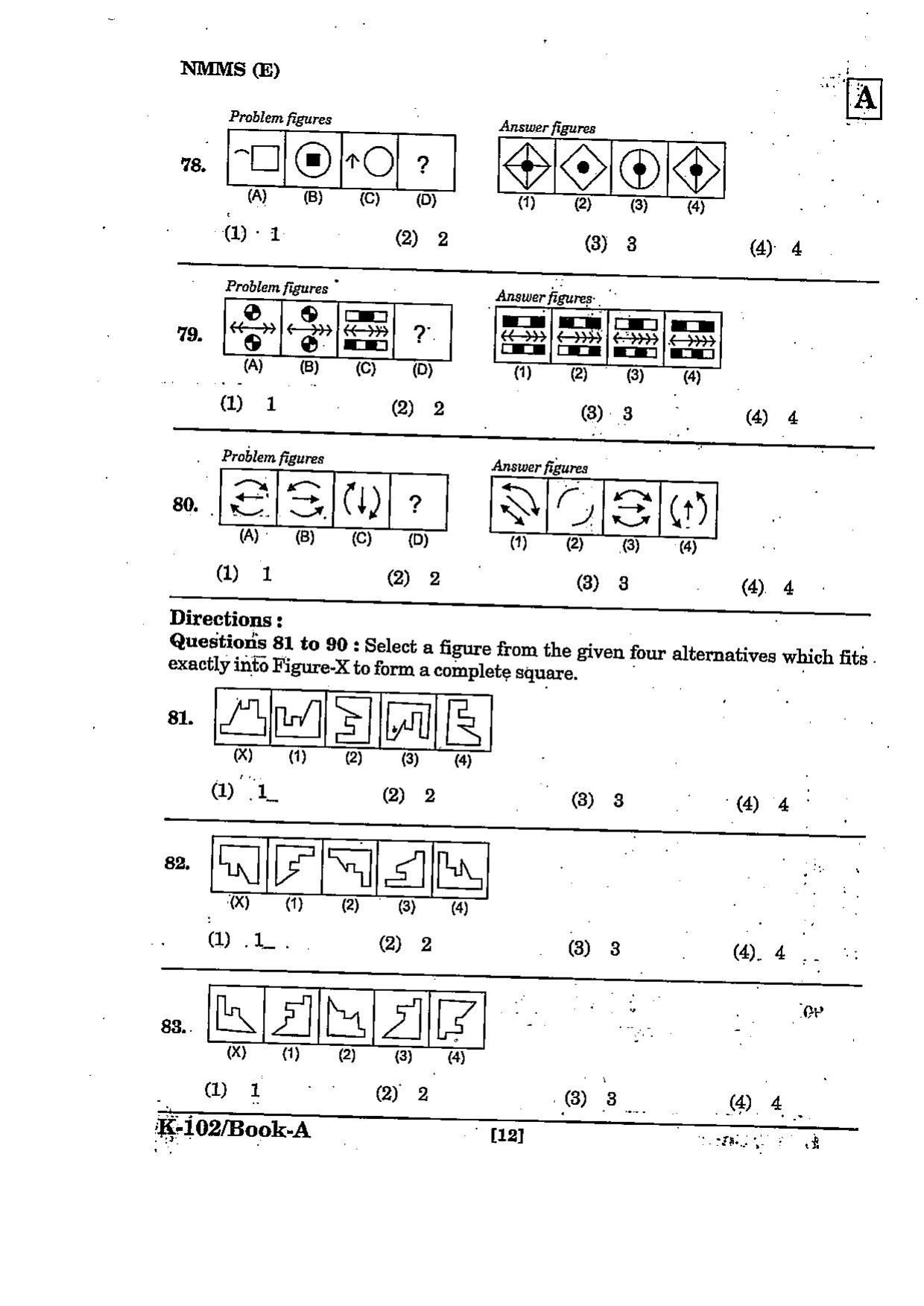 NMMS Question Papers March 2022 (English Medium) - Page 12