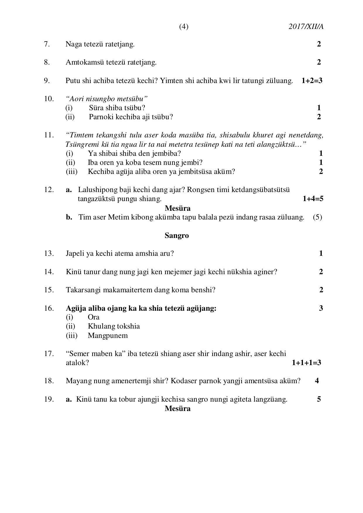 Nagaland Board Class 12 AO 2017 Question Papers - Page 4