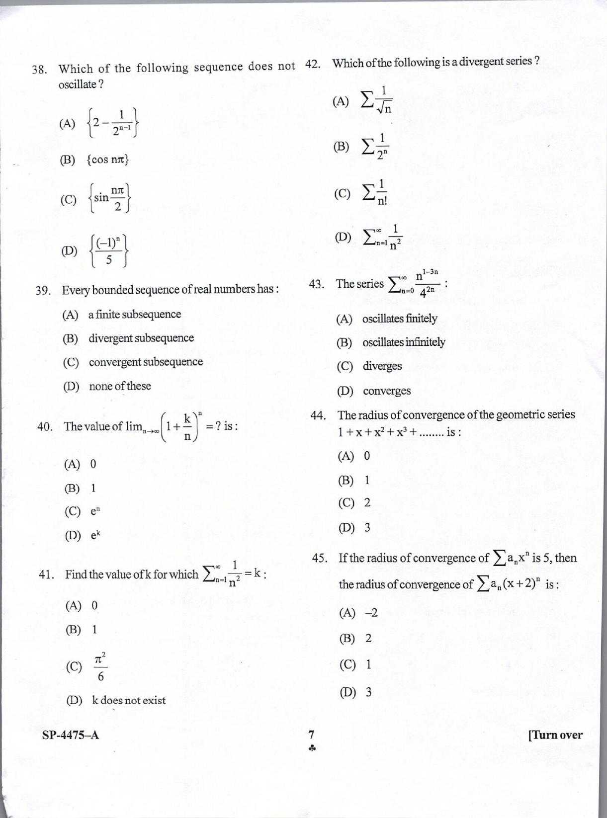 KUET 2024 M.A. Statistics Question Paper - Page 7