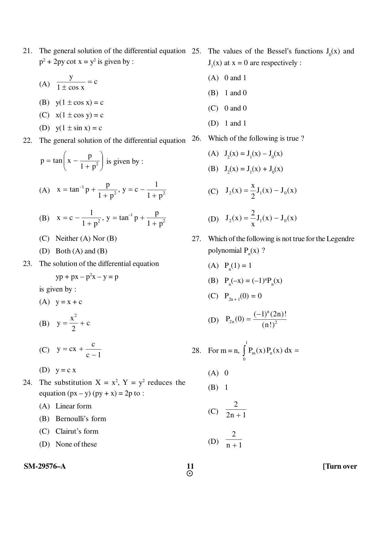 KUET 2024 M.A. Statistics Question Paper - Page 29