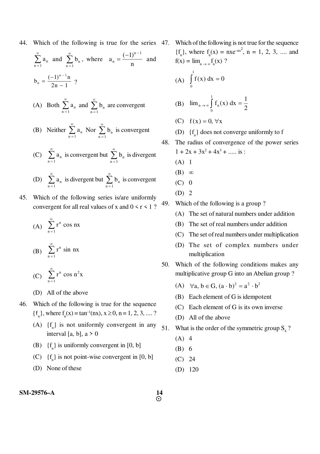 KUET 2024 M.A. Statistics Question Paper - Page 32