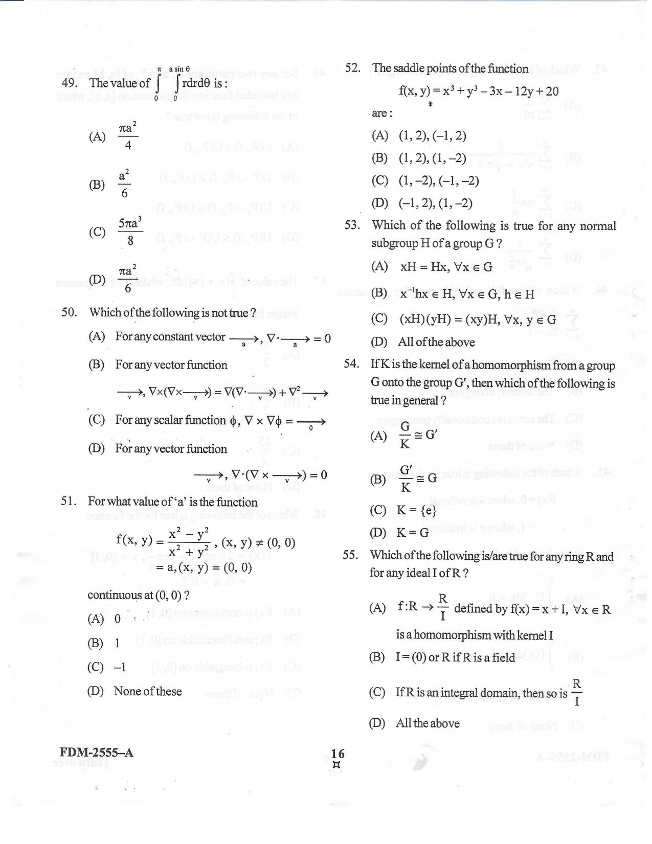 KUET 2024 M.A. Statistics Question Paper - Page 72
