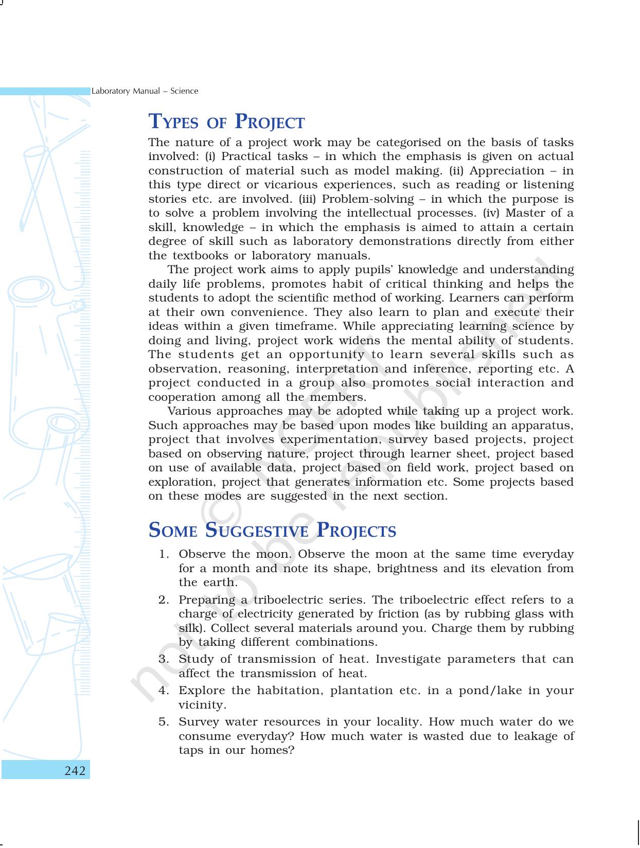 NCERT Laboratory Manuals for Class X Science - Project Work - Page 2