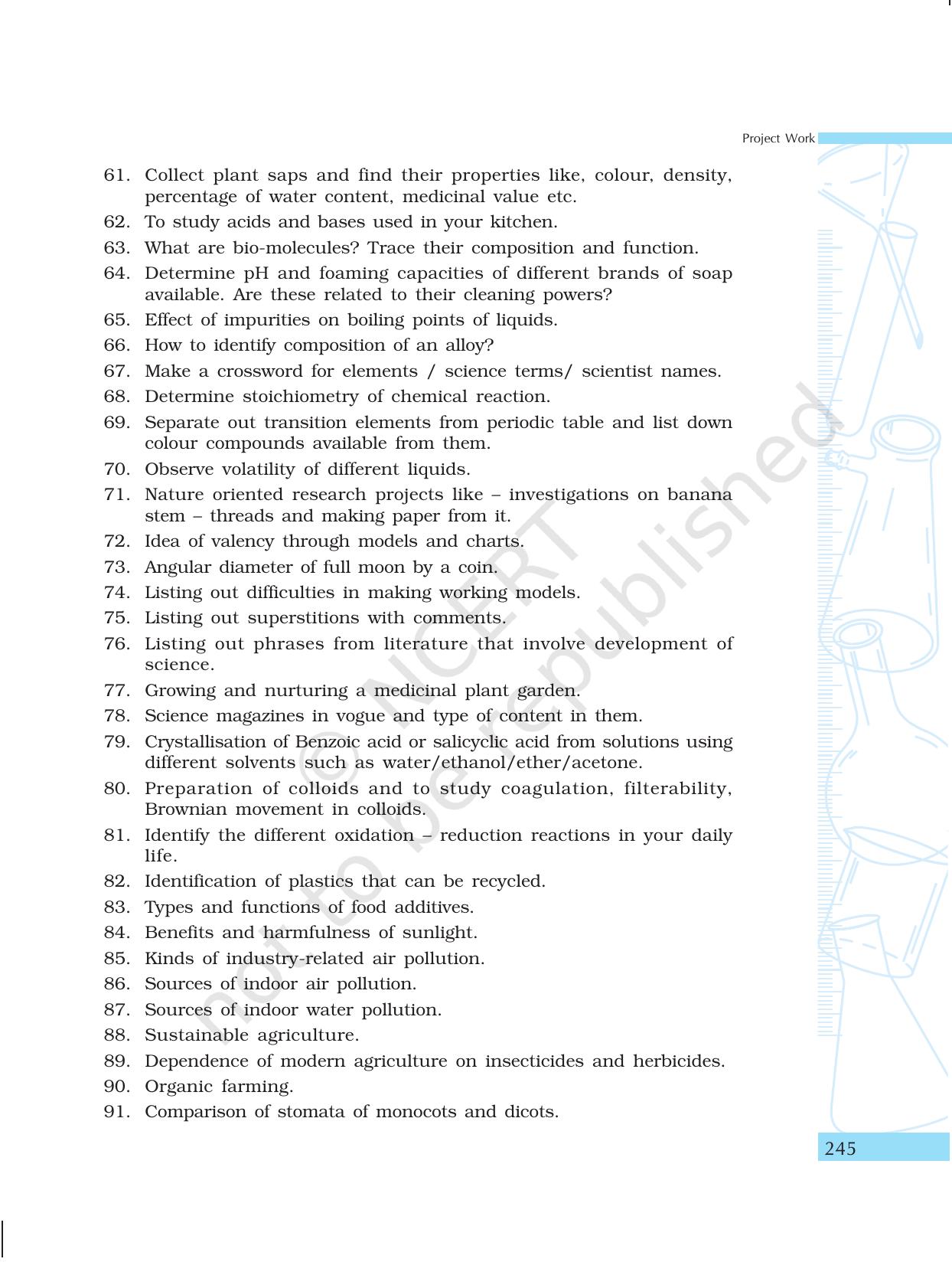 NCERT Laboratory Manuals for Class X Science - Project Work - Page 5