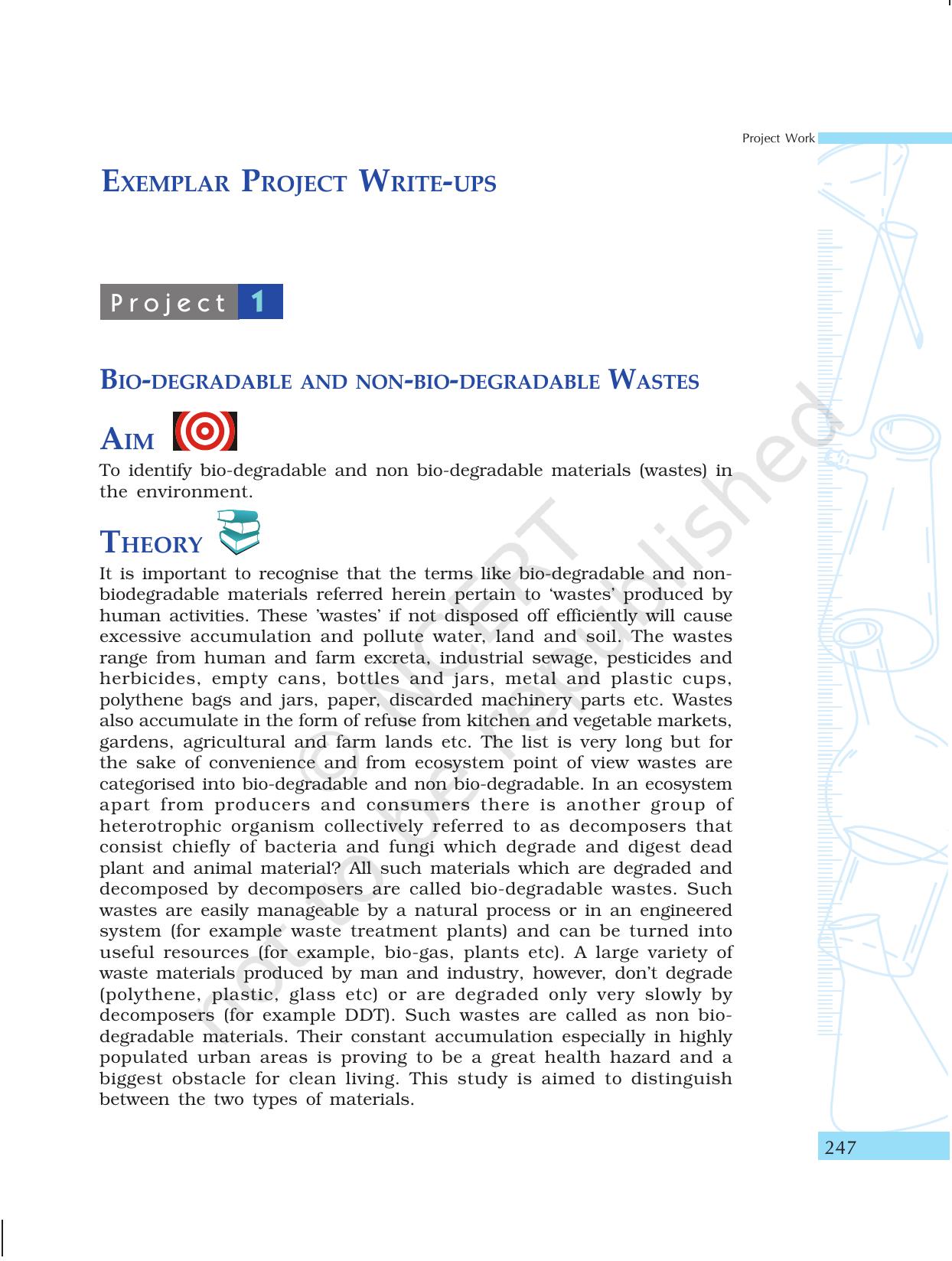 NCERT Laboratory Manuals for Class X Science - Project Work - Page 7