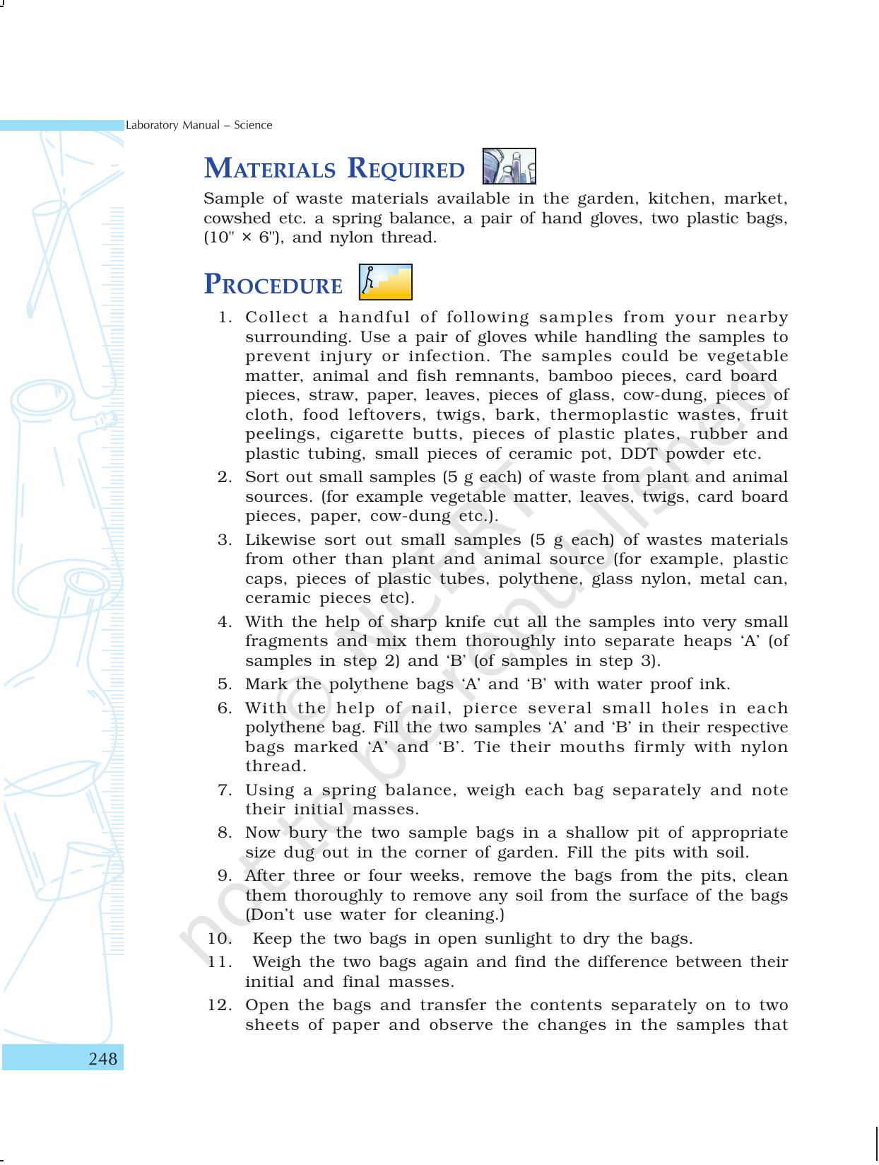 NCERT Laboratory Manuals for Class X Science - Project Work - Page 8