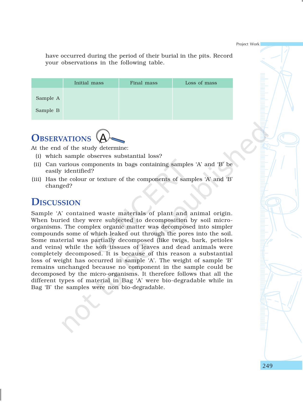NCERT Laboratory Manuals for Class X Science - Project Work - Page 9