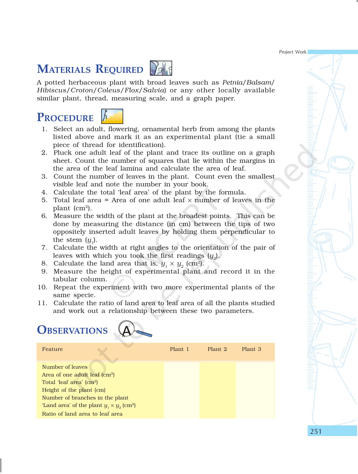 NCERT Laboratory Manuals for Class X Science - Project Work - Page 11