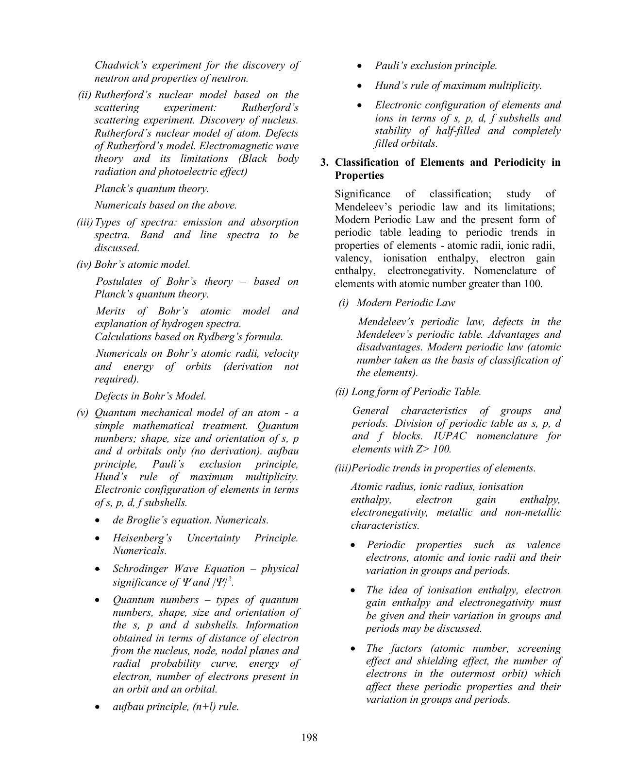 ISC Class XI & XII Chemistry Syllabus - Page 3