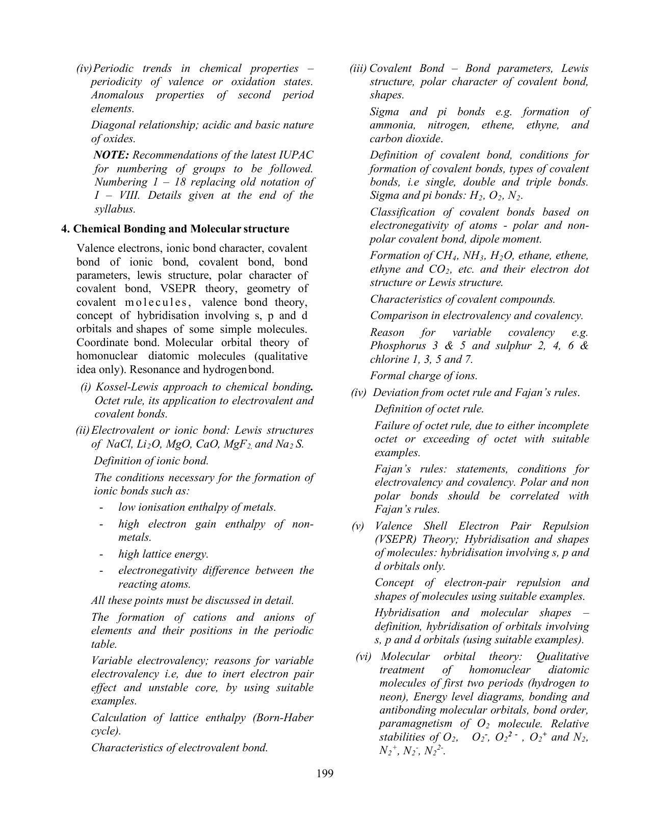 ISC Class XI & XII Chemistry Syllabus - Page 4