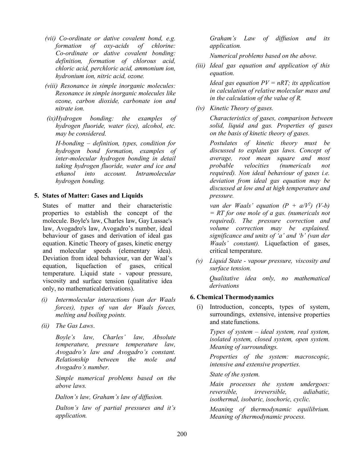 ISC Class XI & XII Chemistry Syllabus - Page 5