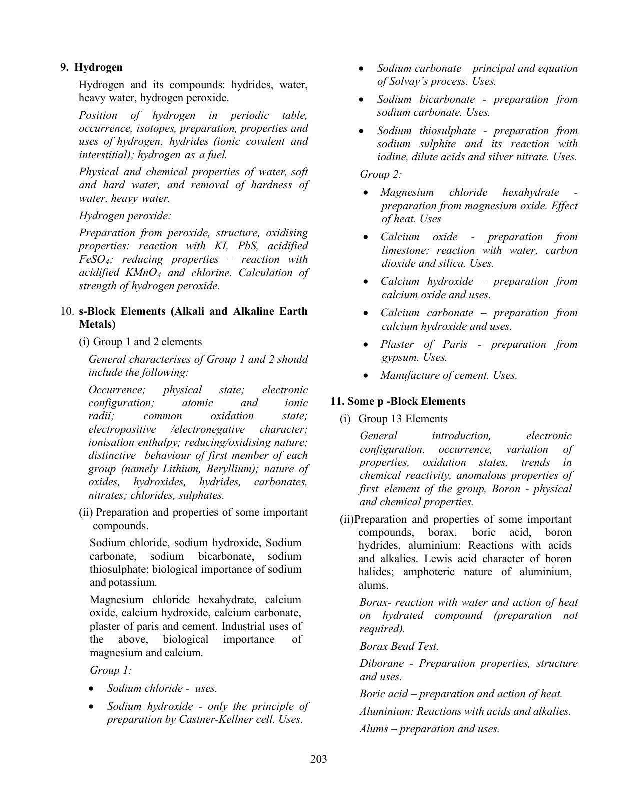 ISC Class XI & XII Chemistry Syllabus - Page 8