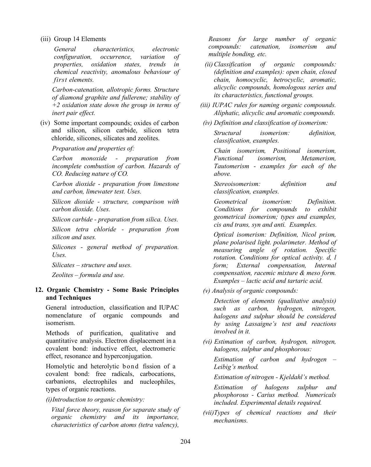 ISC Class XI & XII Chemistry Syllabus - Page 9