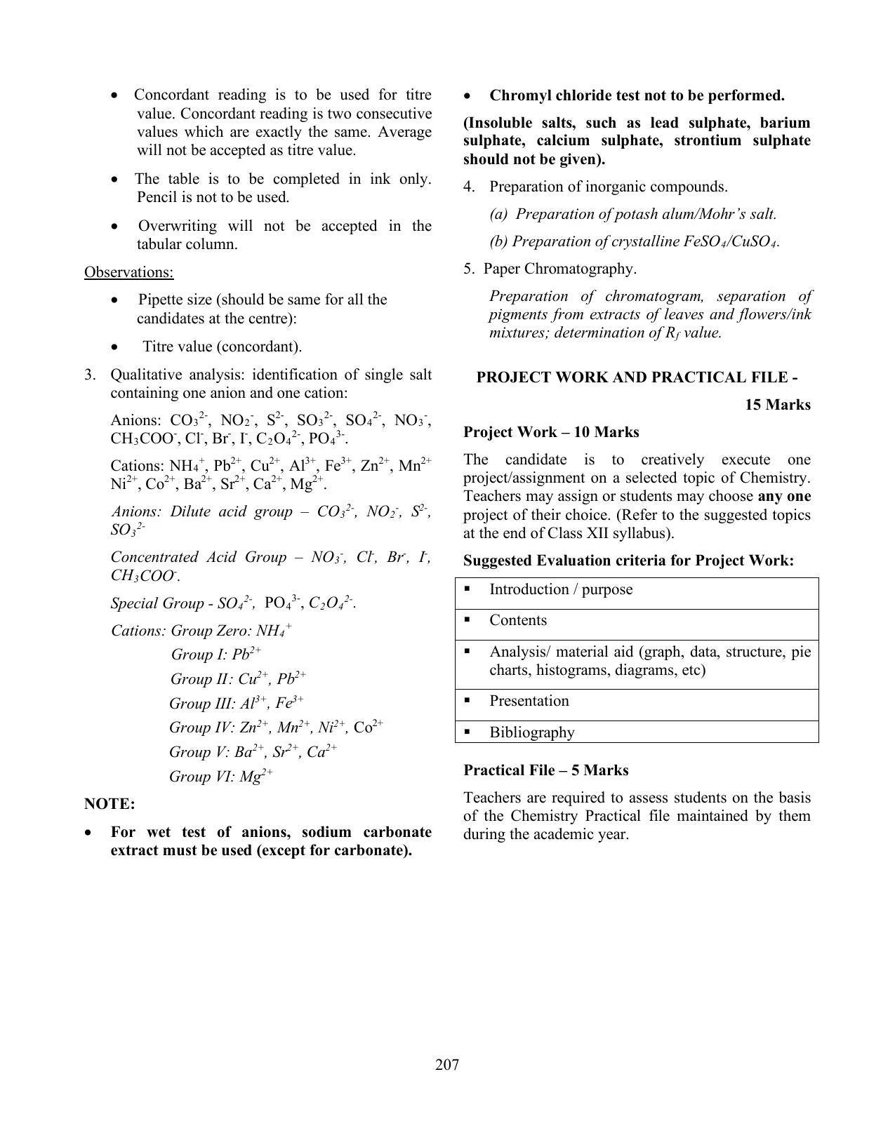 ISC Class XI & XII Chemistry Syllabus - Page 12