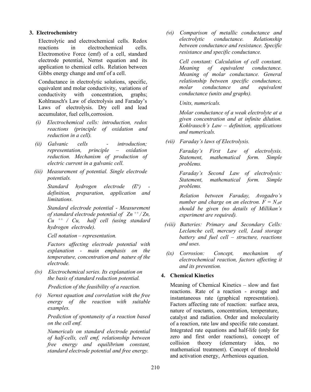 ISC Class XI & XII Chemistry Syllabus - Page 15