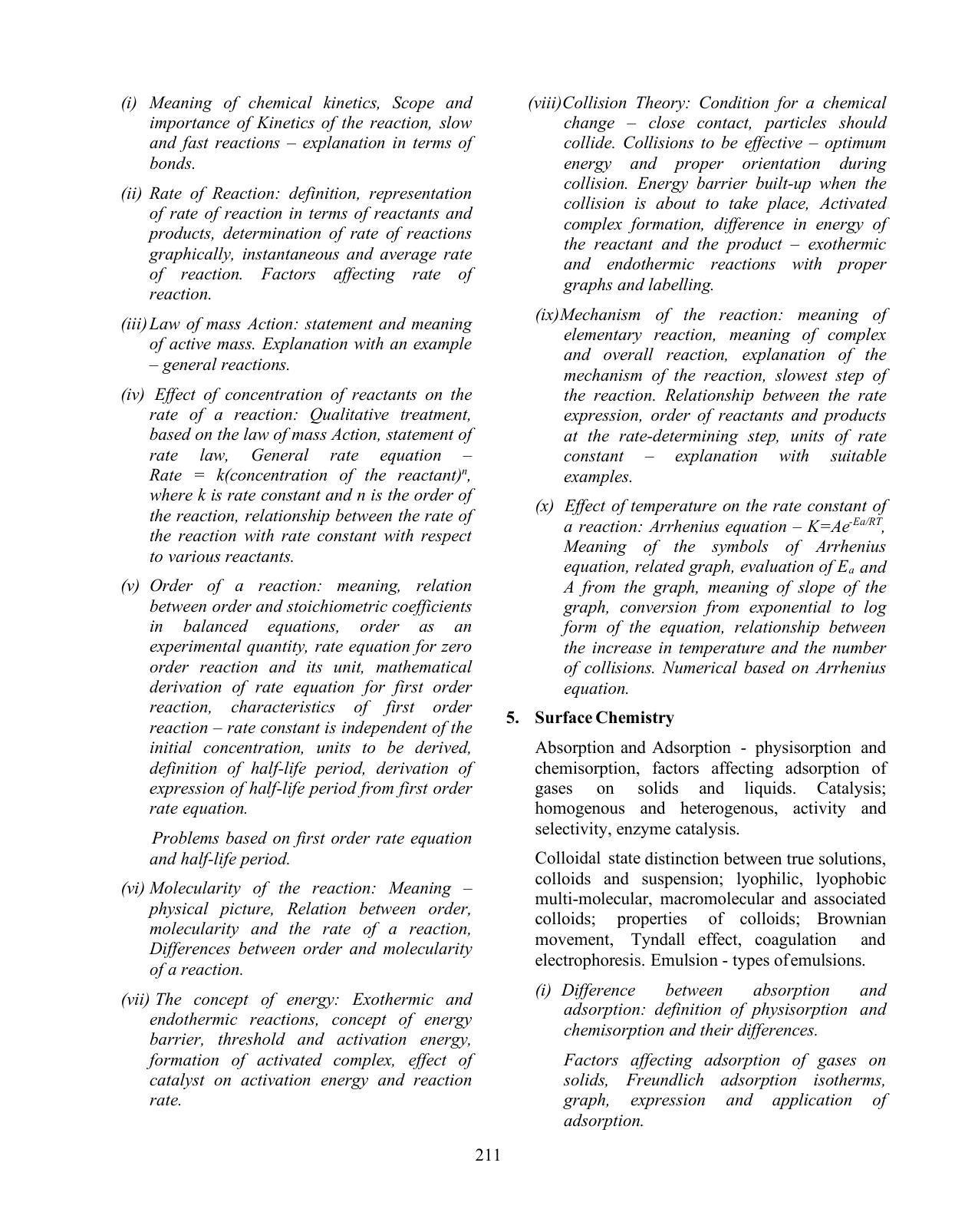 ISC Class XI & XII Chemistry Syllabus - Page 16