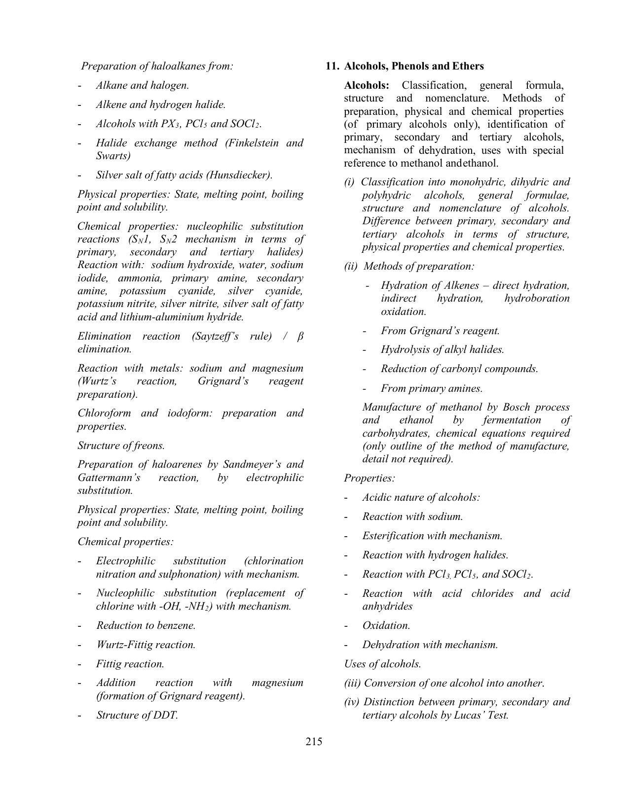 ISC Class XI & XII Chemistry Syllabus - Page 20