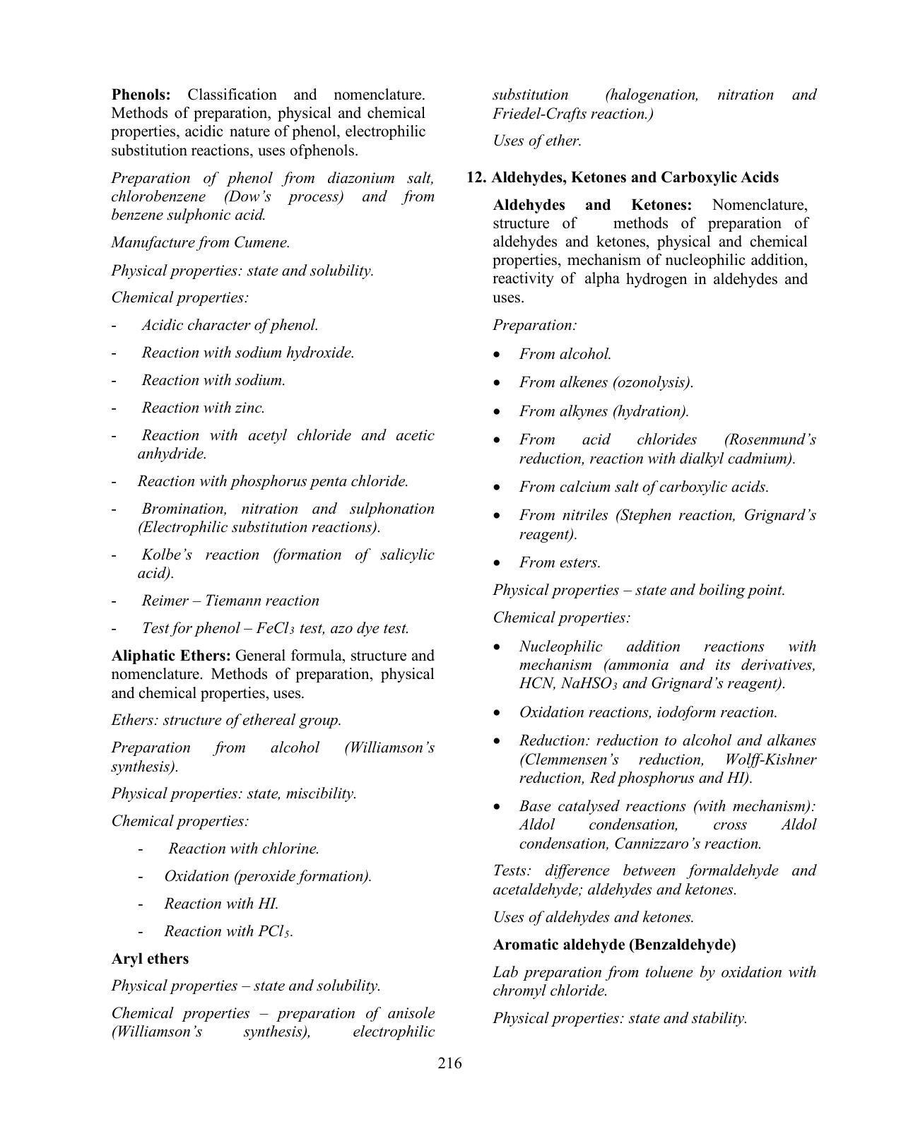 ISC Class XI & XII Chemistry Syllabus - Page 21