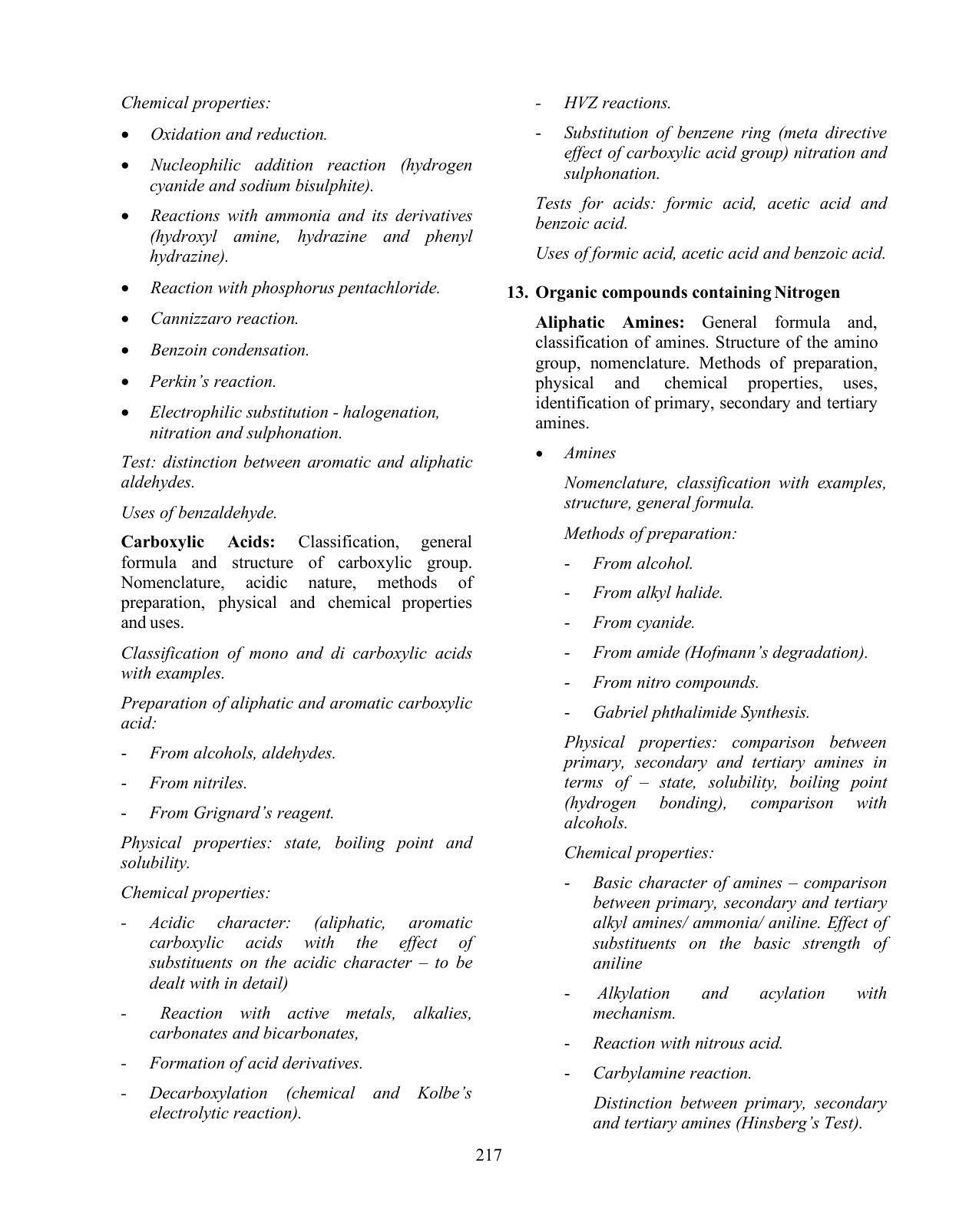 ISC Class XI & XII Chemistry Syllabus - Page 22