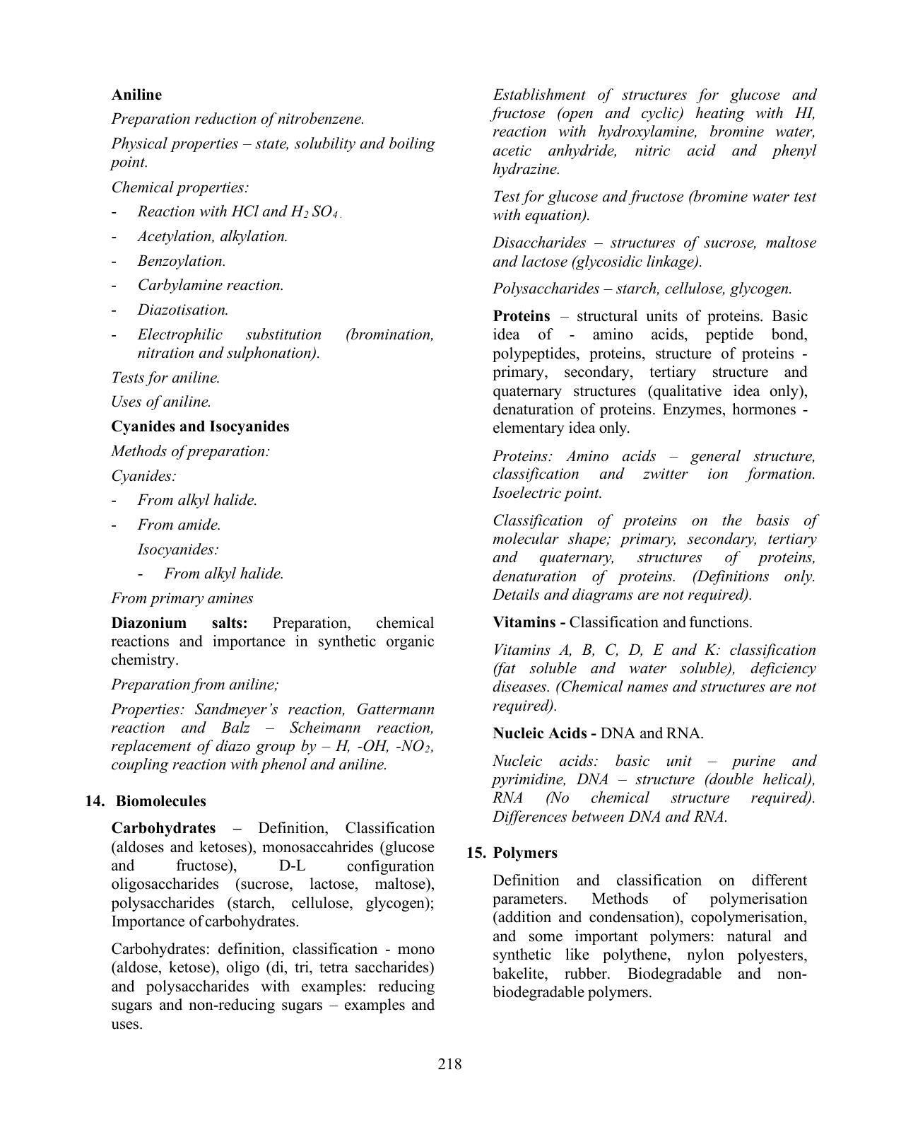 ISC Class XI & XII Chemistry Syllabus - Page 23