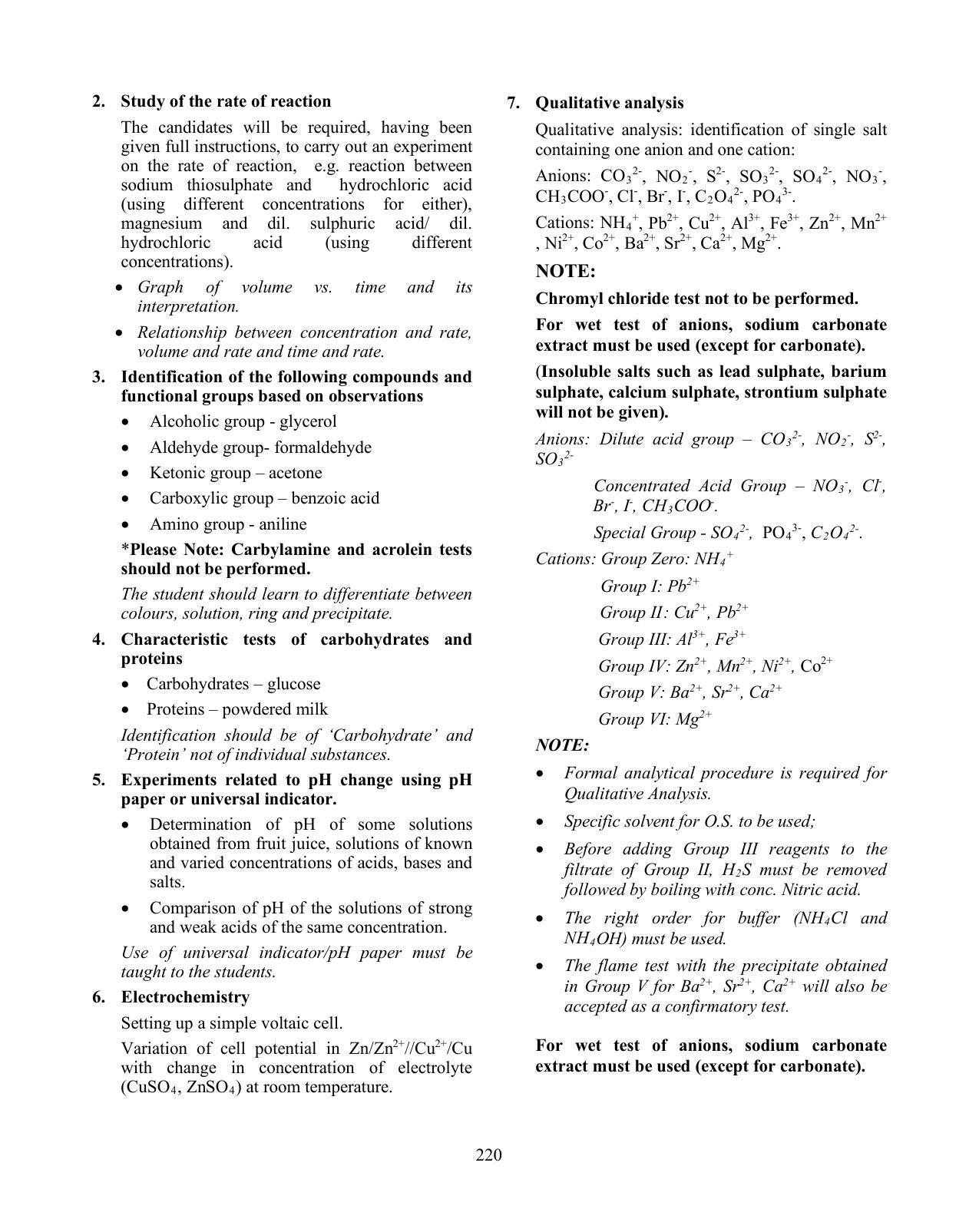 ISC Class XI & XII Chemistry Syllabus - Page 25