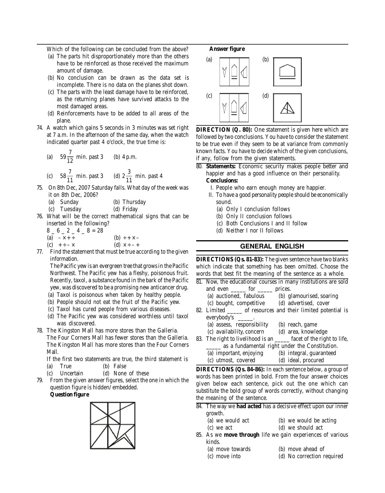 SNAP 2016 Question Paper with Solution - Page 6