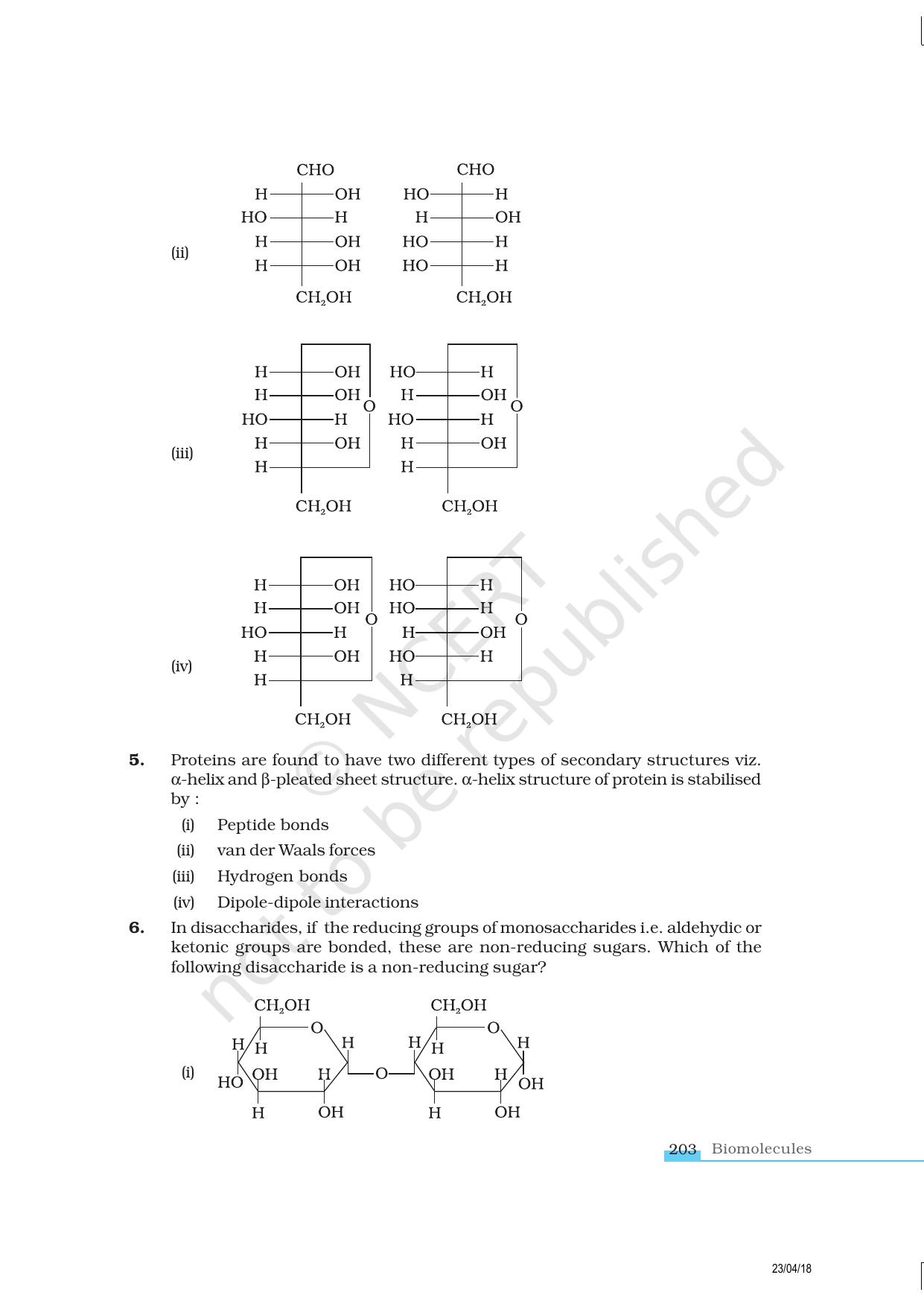 NCERT Exemplar Class 12: Chemistry - Biomolecules - Page 2